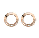 BOSS Ophelia Rose Gold Tone Crystal Earrings