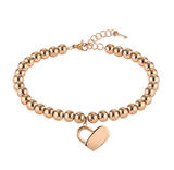 BOSS Beads Heart Rose Gold Tone Bracelet