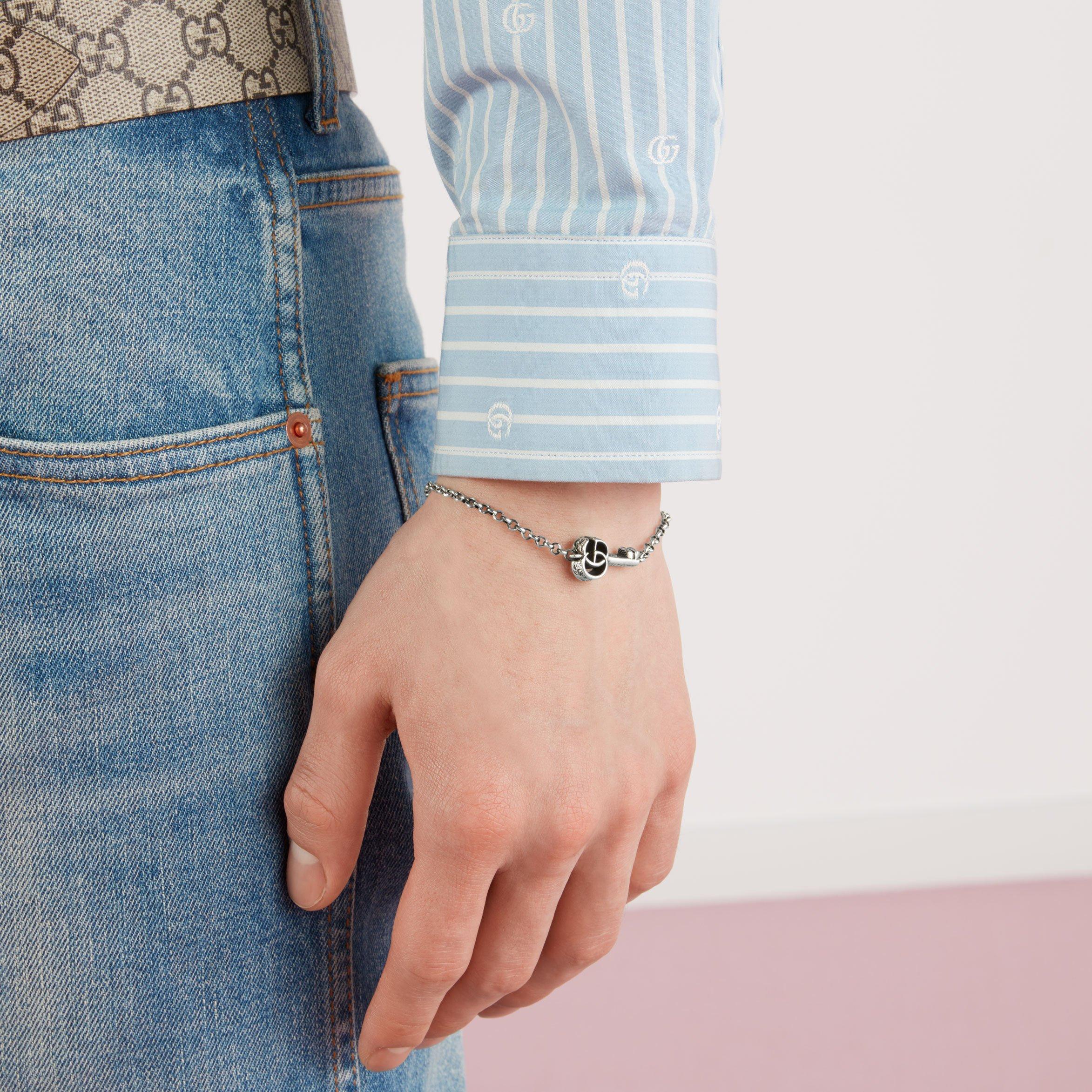 アクセサリー GUCCI Interlocking GG Bracelet 925 Gucci GG Marmont Double G Key Silver Bracelet | 0122616 | Beaverbrooks