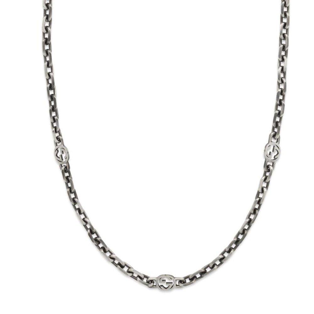 Gucci Interlocking G Silver Necklace 0122617 Beaverbrooks the