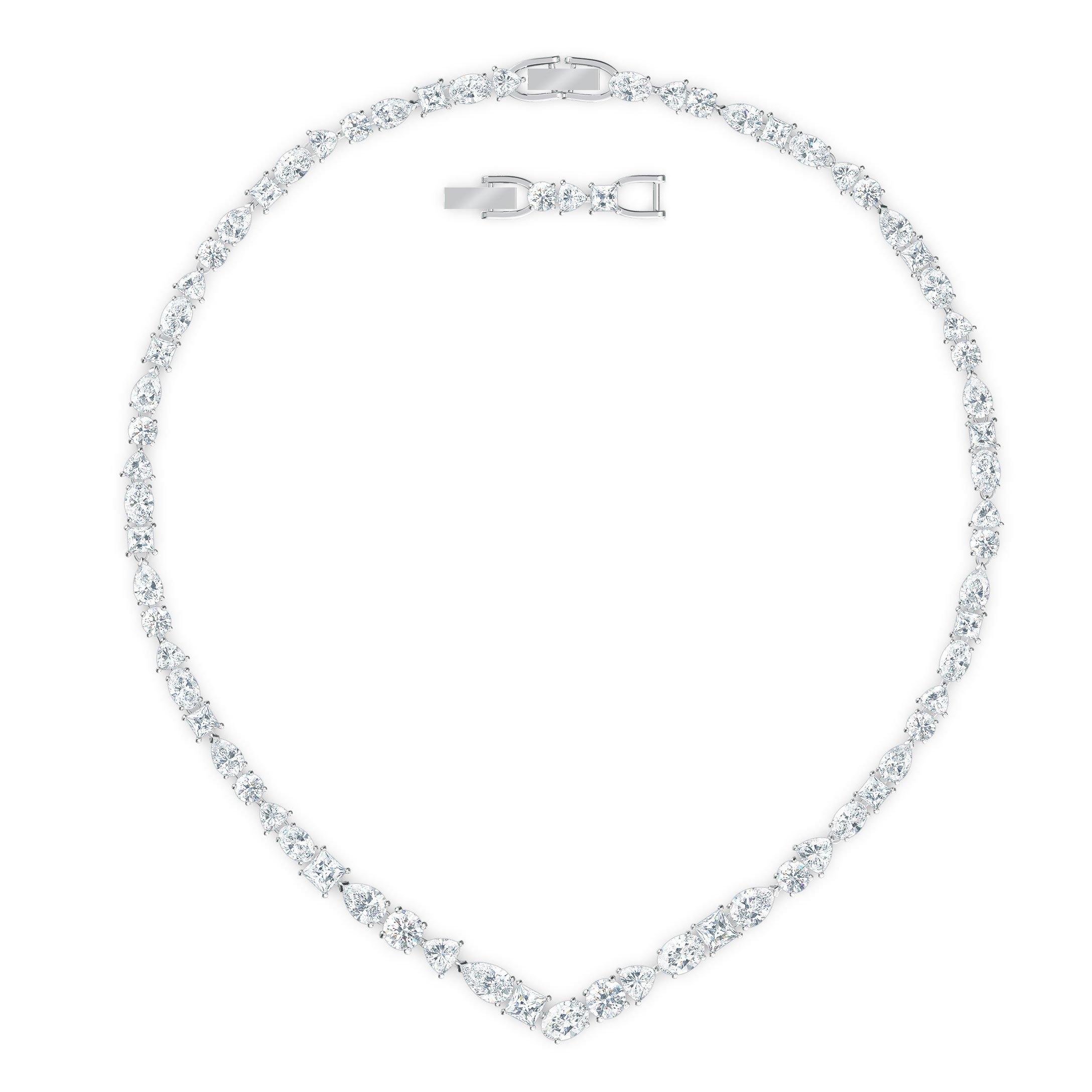 Swarovski tennis shop v necklace