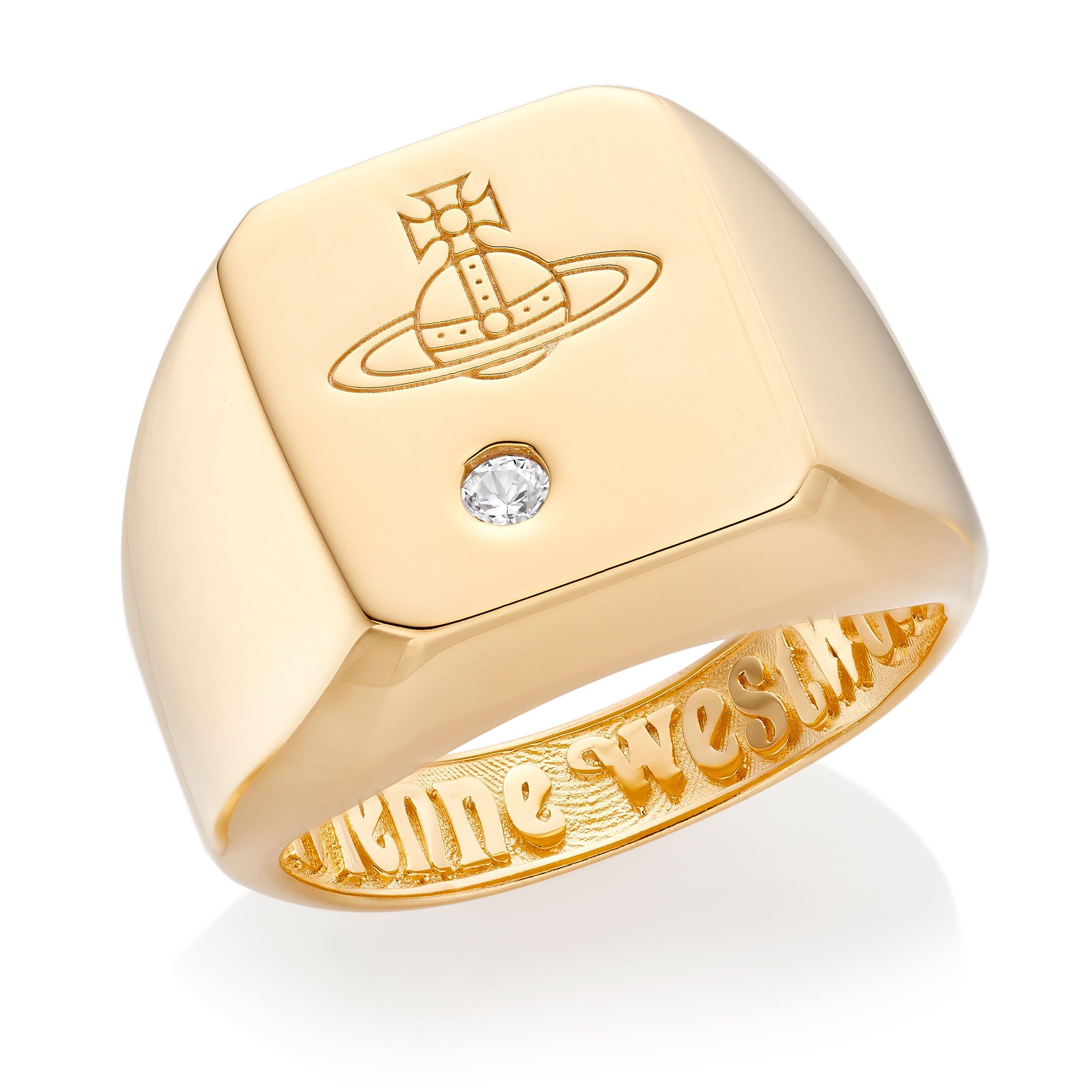 Vivienne Westwood Carlo Gold Tone Men's Ring