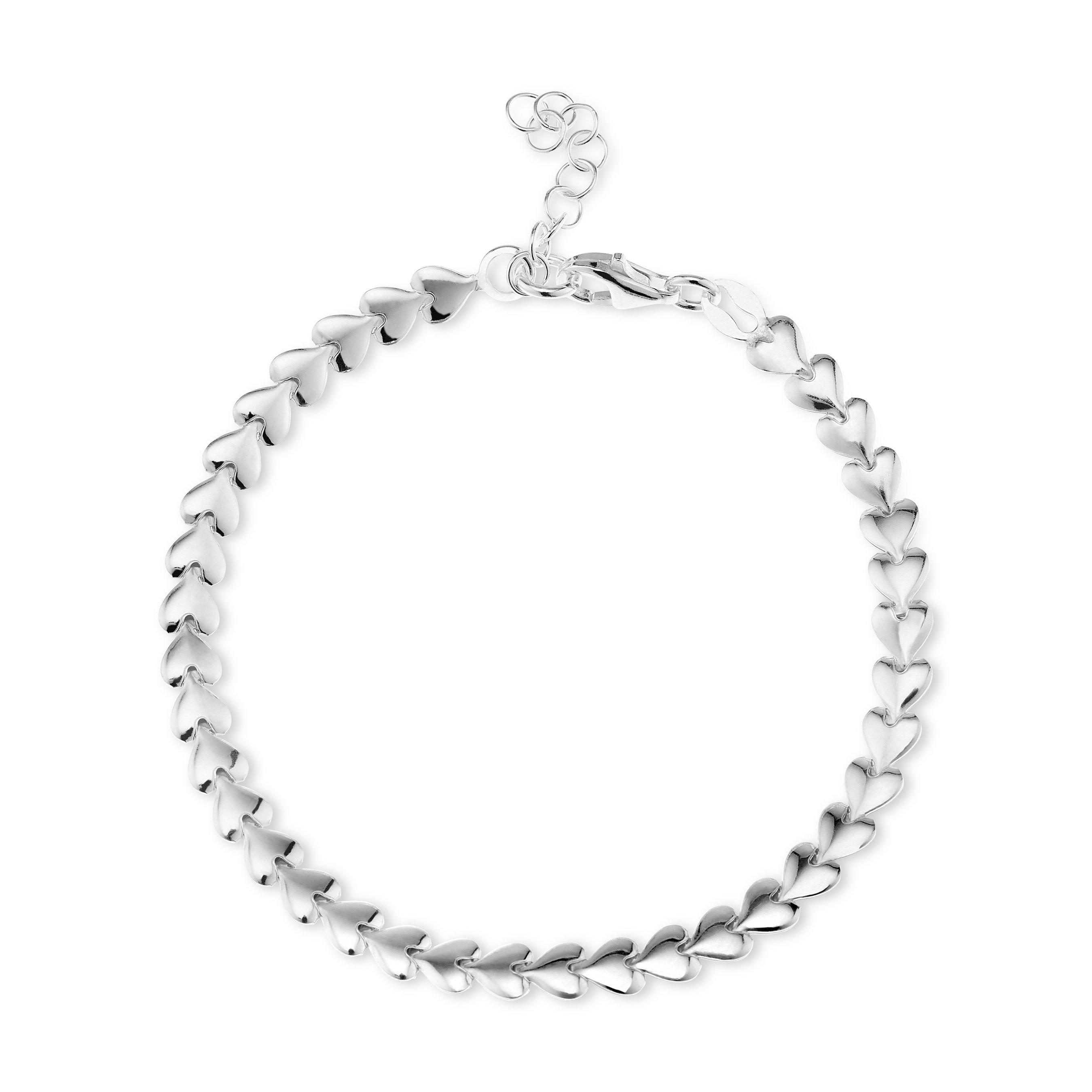 Silver heart shop bracelet