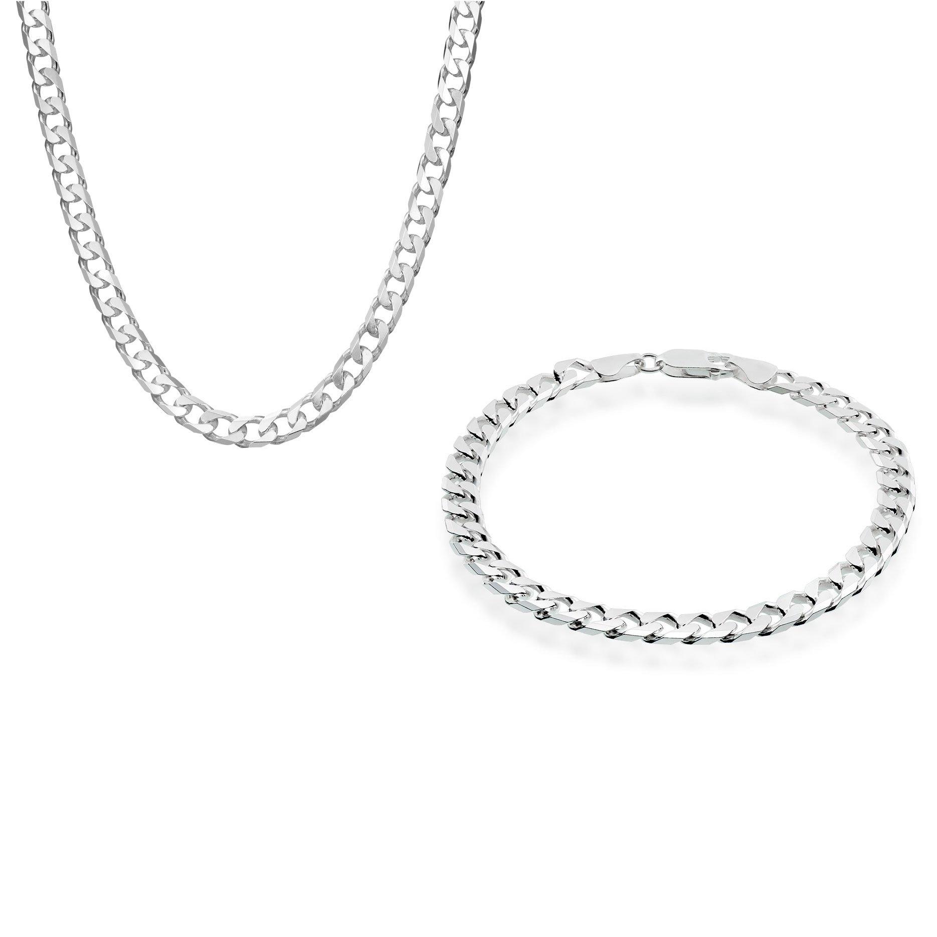 Silver chain set deals mens