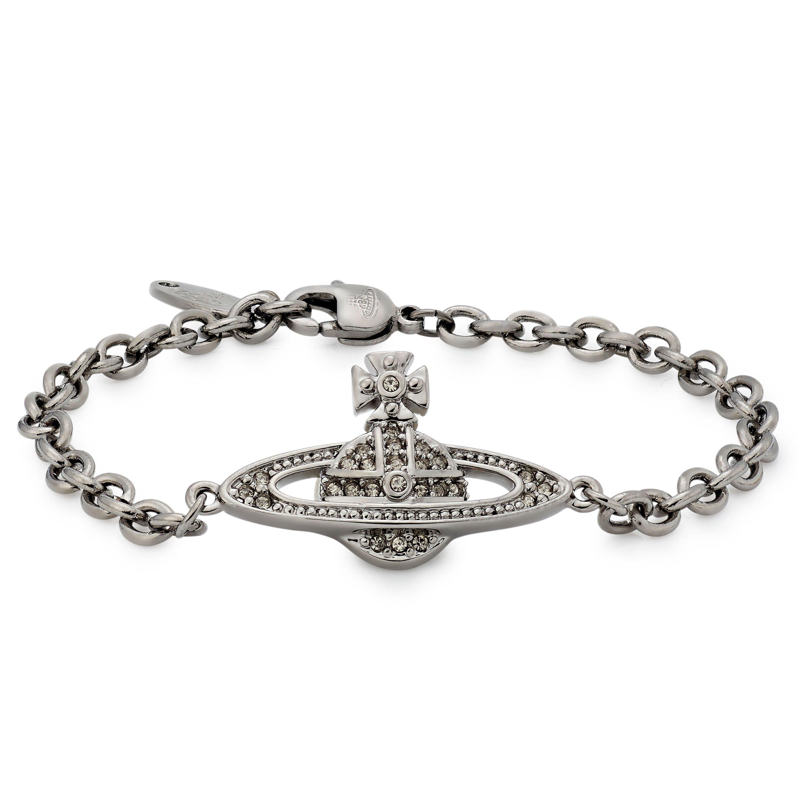 Vivienne Westwood Mini Bas Relief 21cm Black Tone Bracelet
