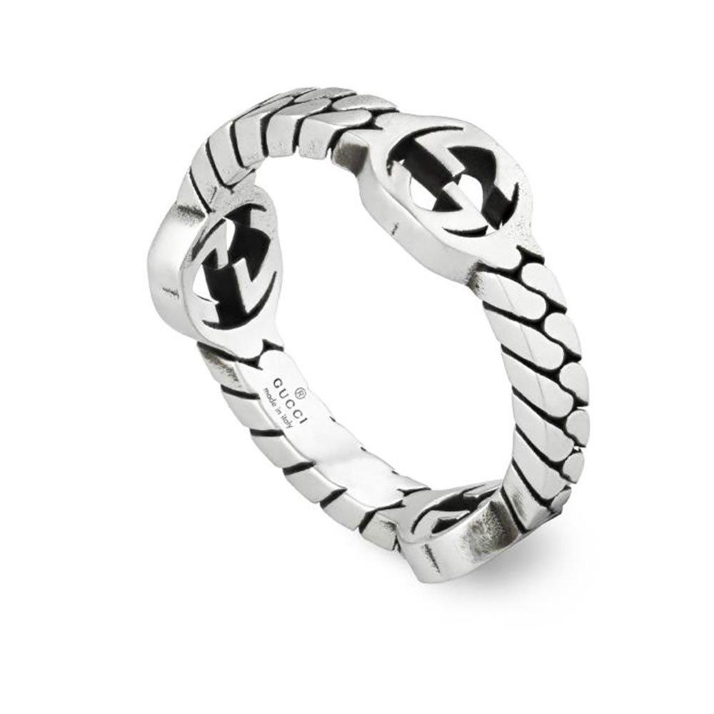 Interlocking G Silver Ring