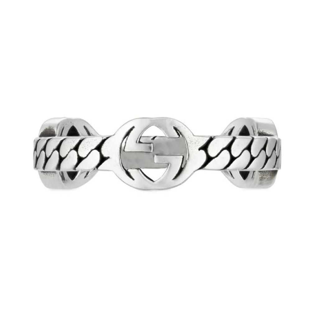 Gucci Interlocking Silver Ring | 0125909 | Beaverbrooks the Jewellers
