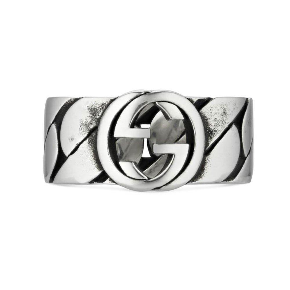 Gucci Interlocking Silver Ring | 0125915 | Beaverbrooks the Jewellers