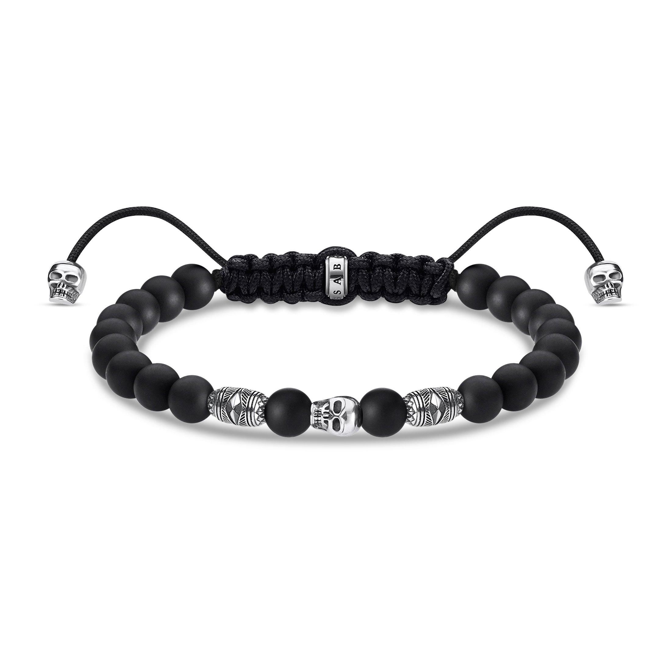 Thomas Sabo Macrame Skull Bracelet | 0126368 | Beaverbrooks the Jewellers