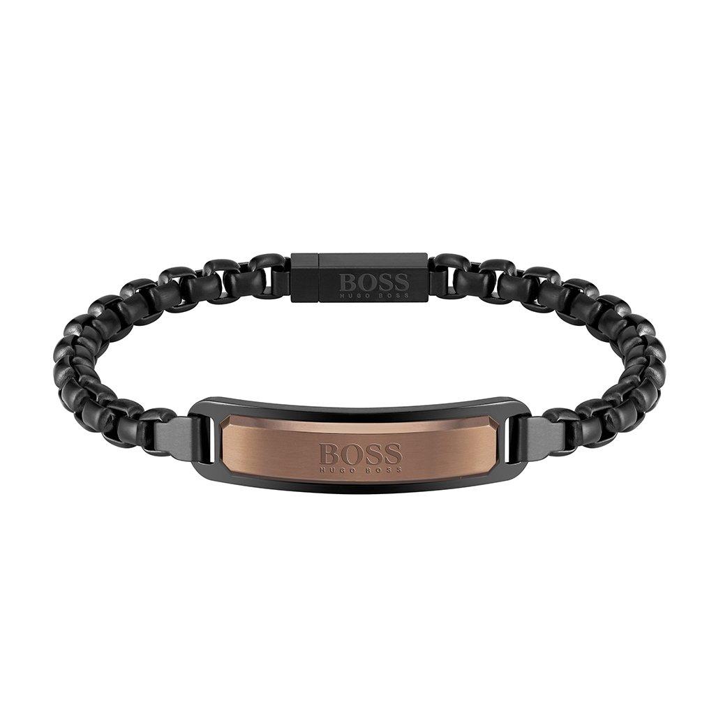 BOSS Black and Bronze Ion Plated ID Men’s Bracelet 0126826