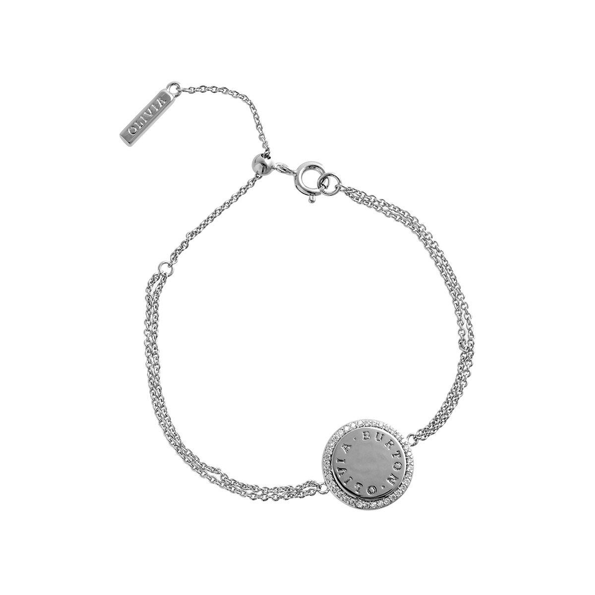 Olivia Burton Bejewelled Classics Disc Silver Bracelet | 0127265 ...