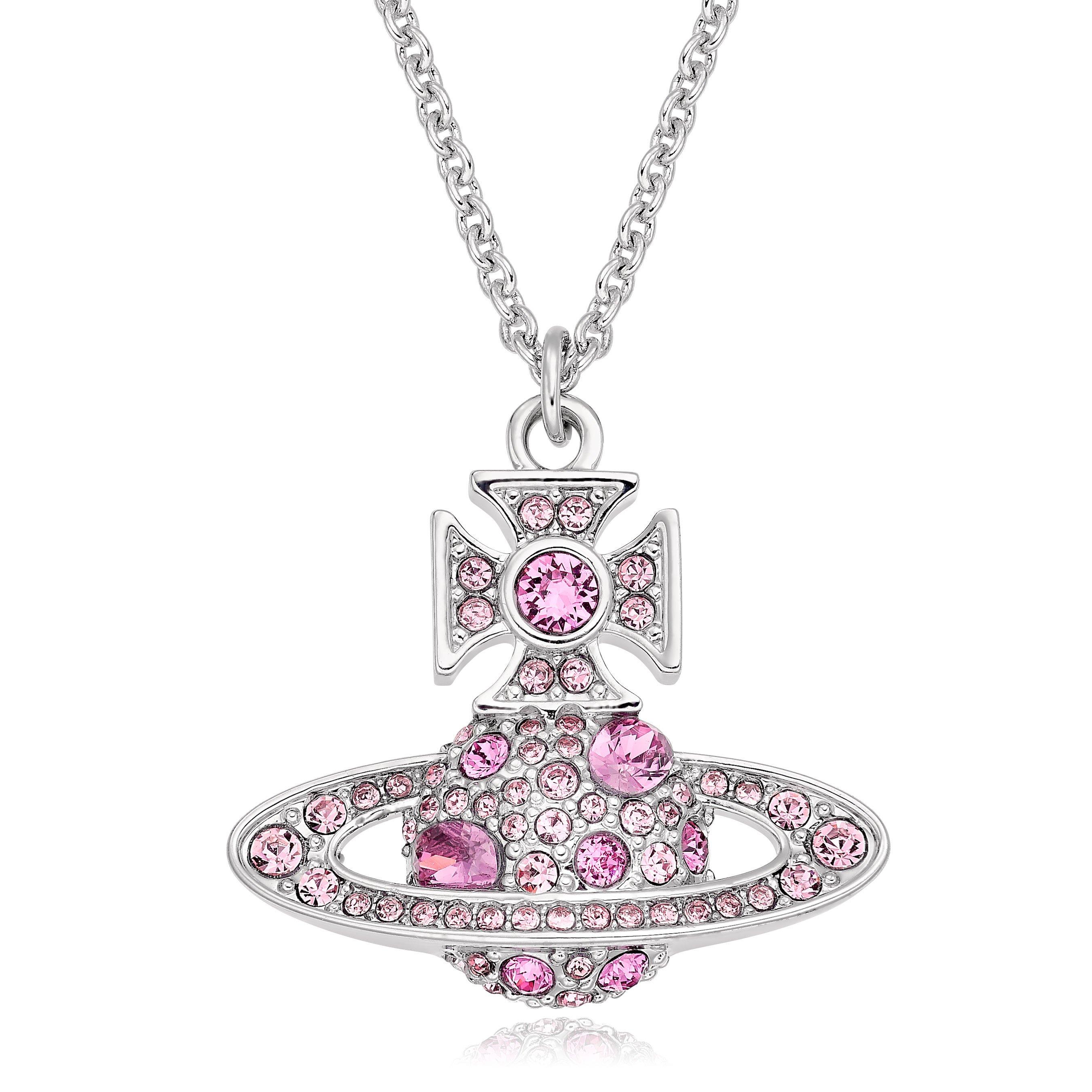 Vivienne Westwood Francette Pink Crystal Pendant Beaverbrooks The Jewellers