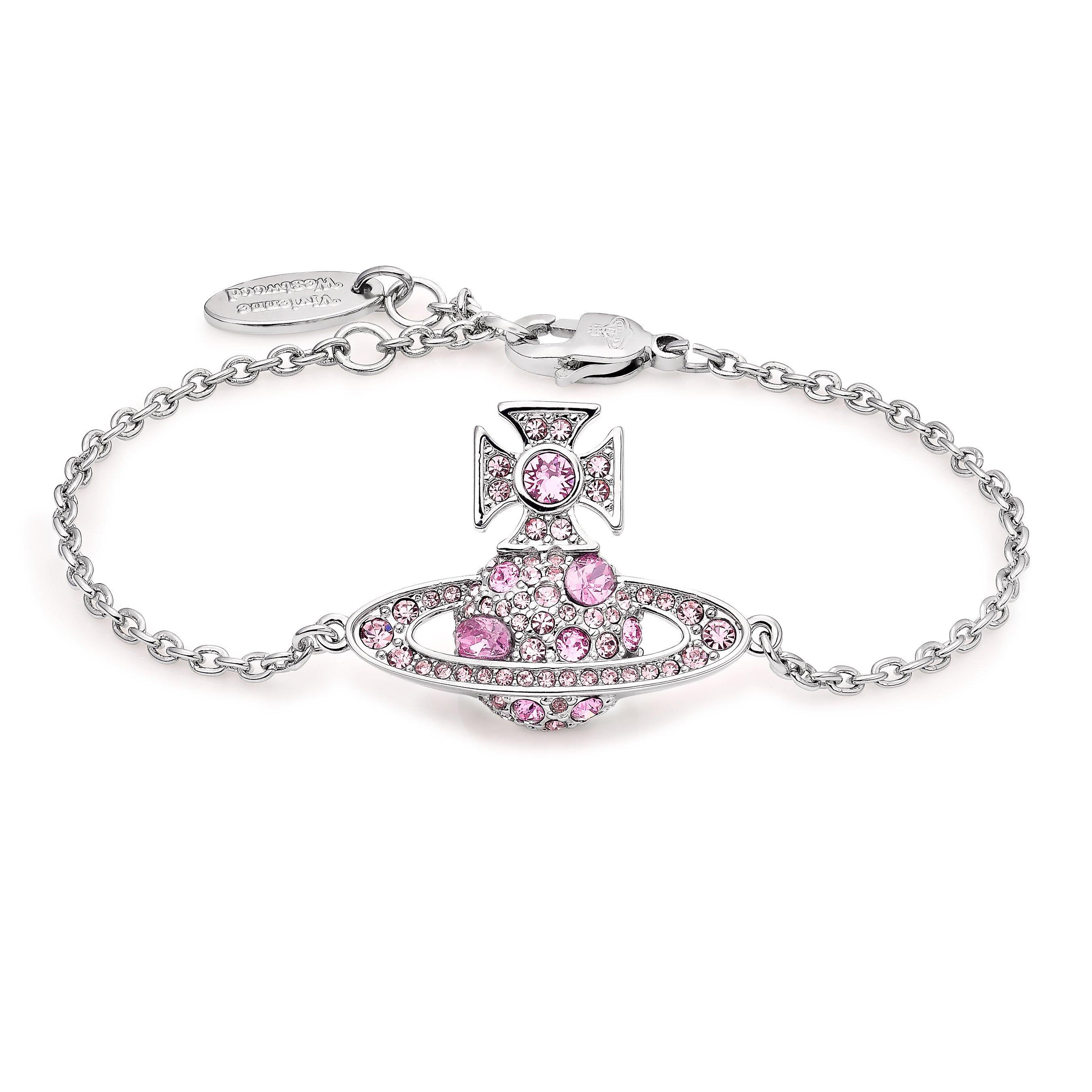 Vivienne Westwood Francette Pink Crystal Bracelet | 0127408 ...