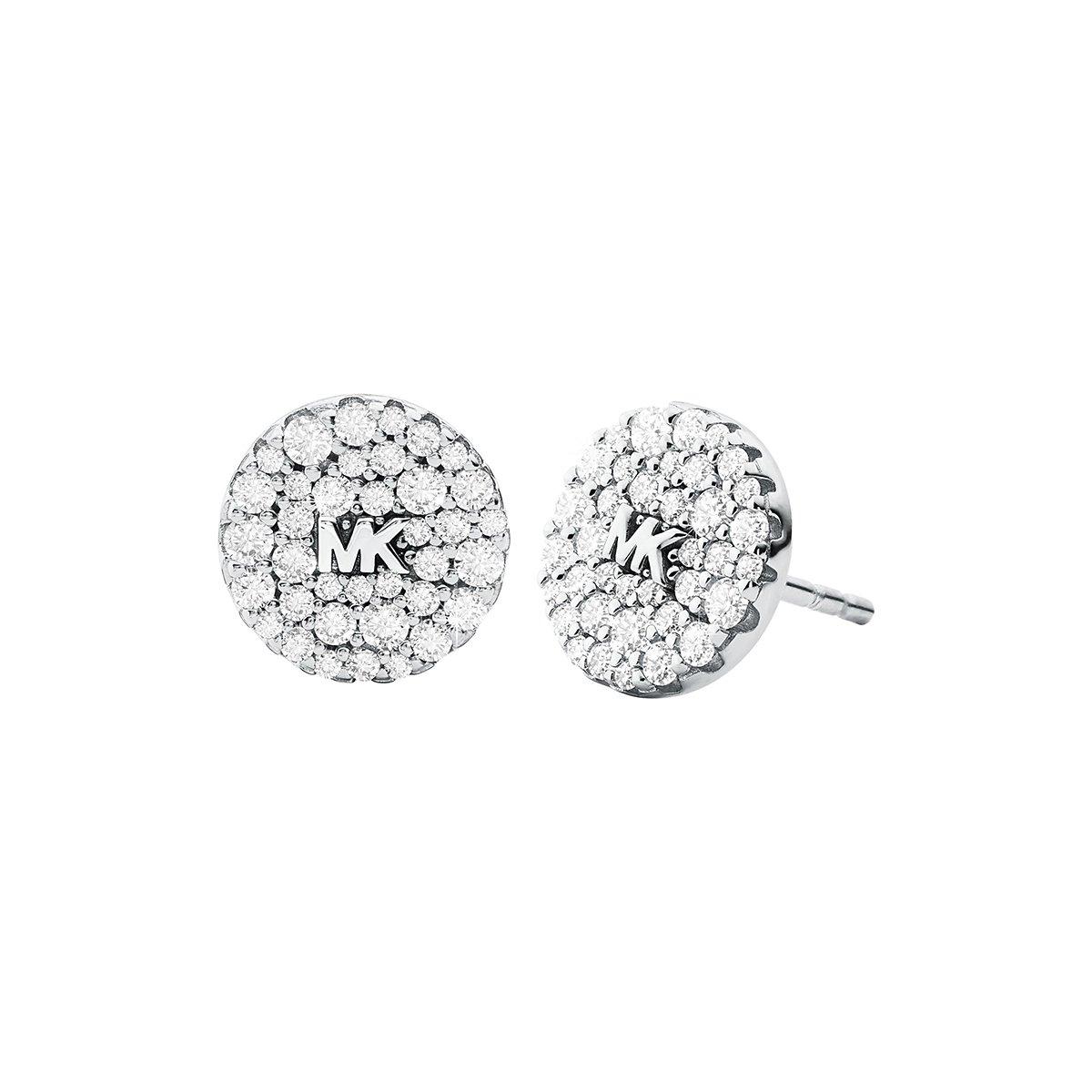 Michael Kors Brilliance Silver Cubic Zirconia Stud Earrings