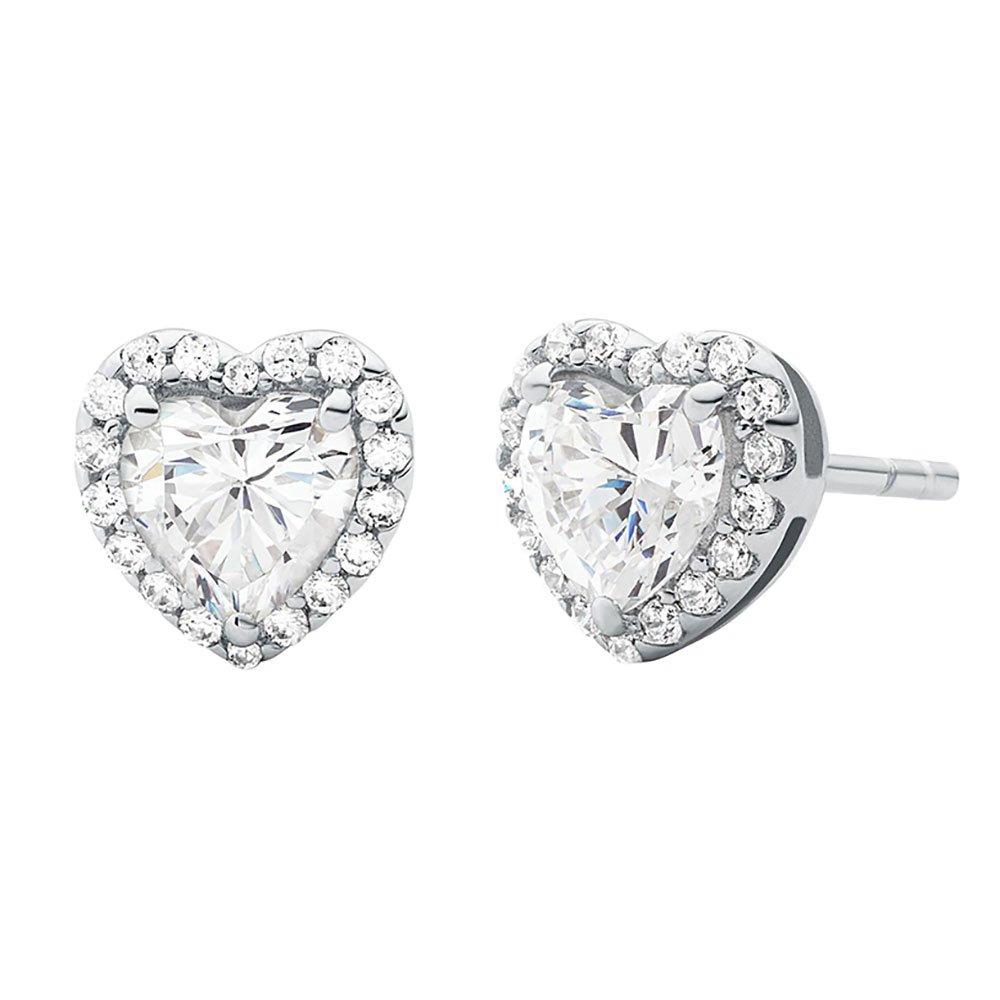 Michael kors silver sales heart earrings