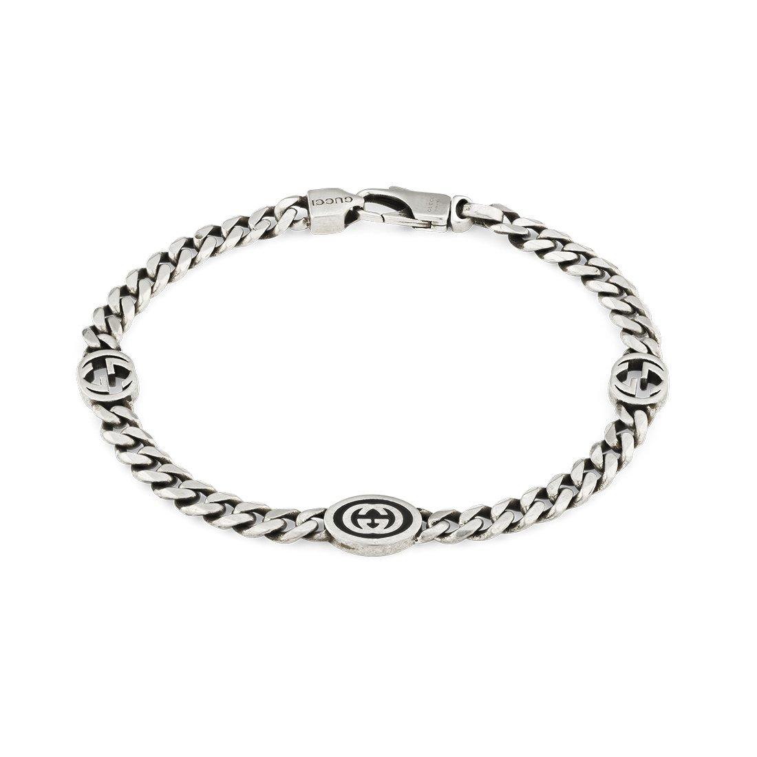 Gucci Interlocking Silver Bracelet | 0128494 | Beaverbrooks the Jewellers