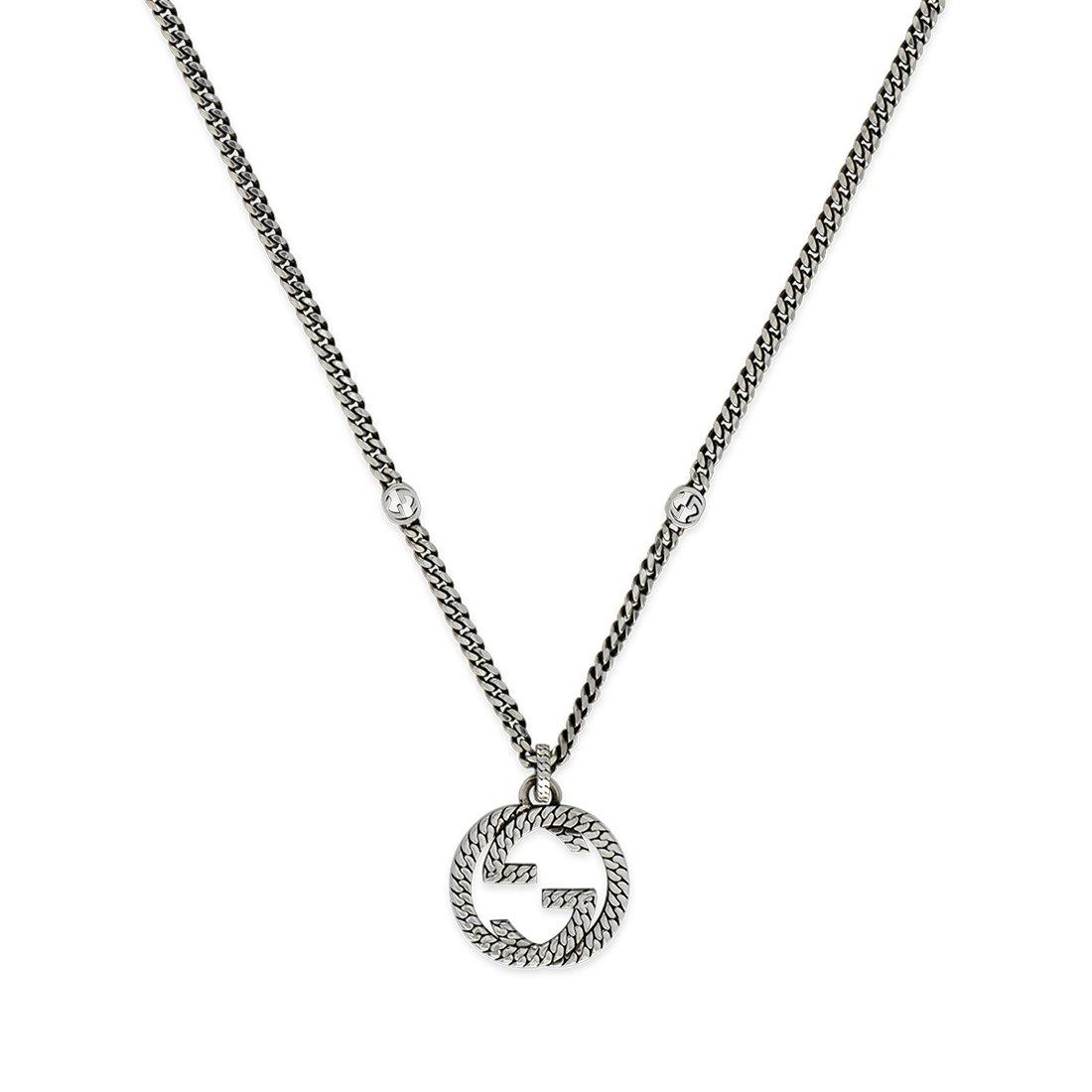 Gucci Interlocking Silver Pendant | 0128495 | Beaverbrooks the Jewellers
