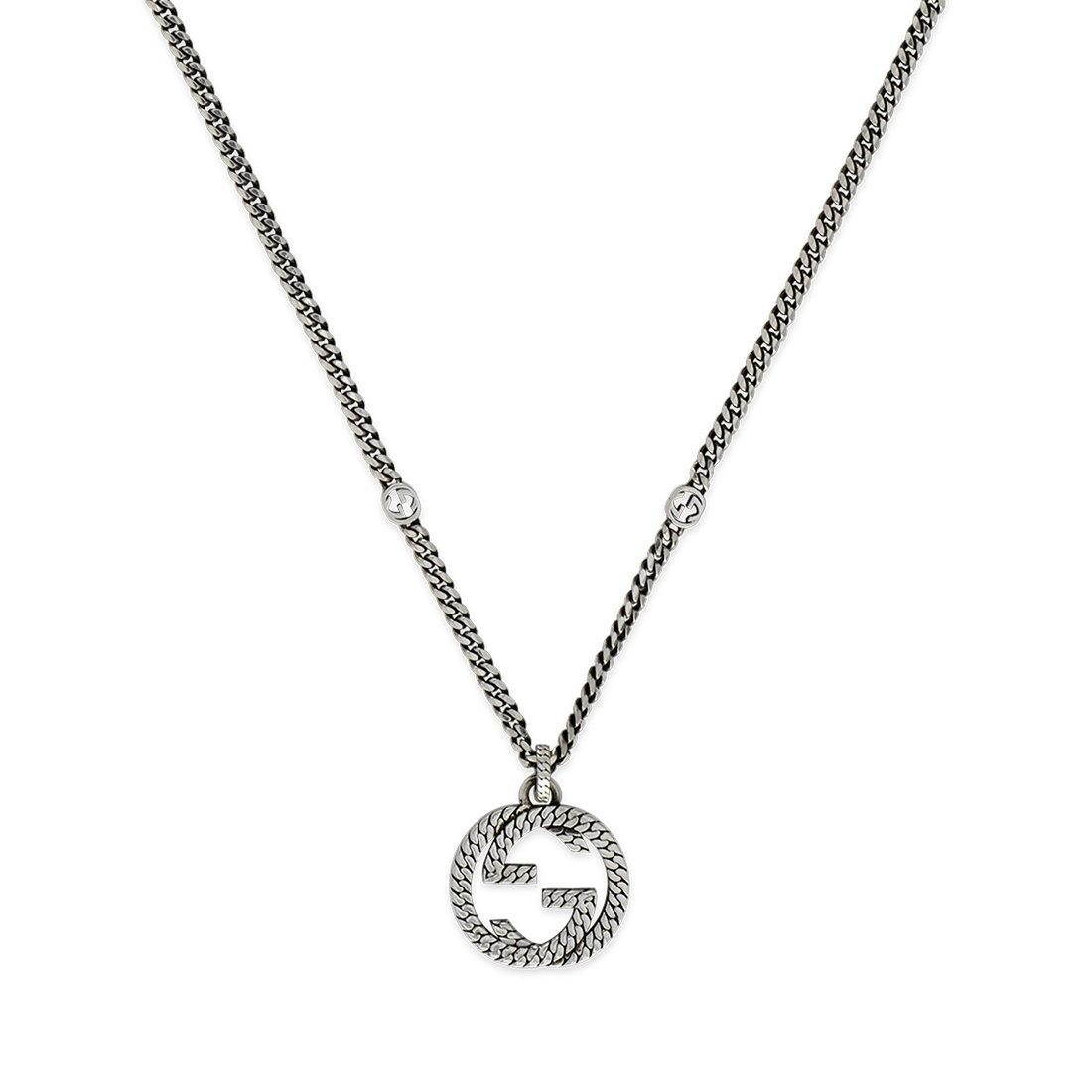 Gucci Interlocking G Silver Pendant 0128495 Beaverbrooks the