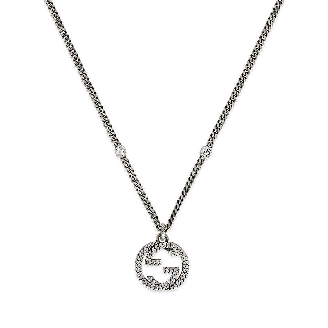 Gucci Interlocking Silver Pendant