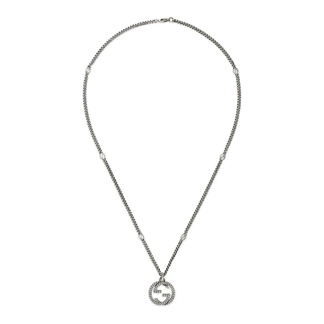 Gucci Interlocking Silver Pendant | 0128495 | Beaverbrooks the Jewellers