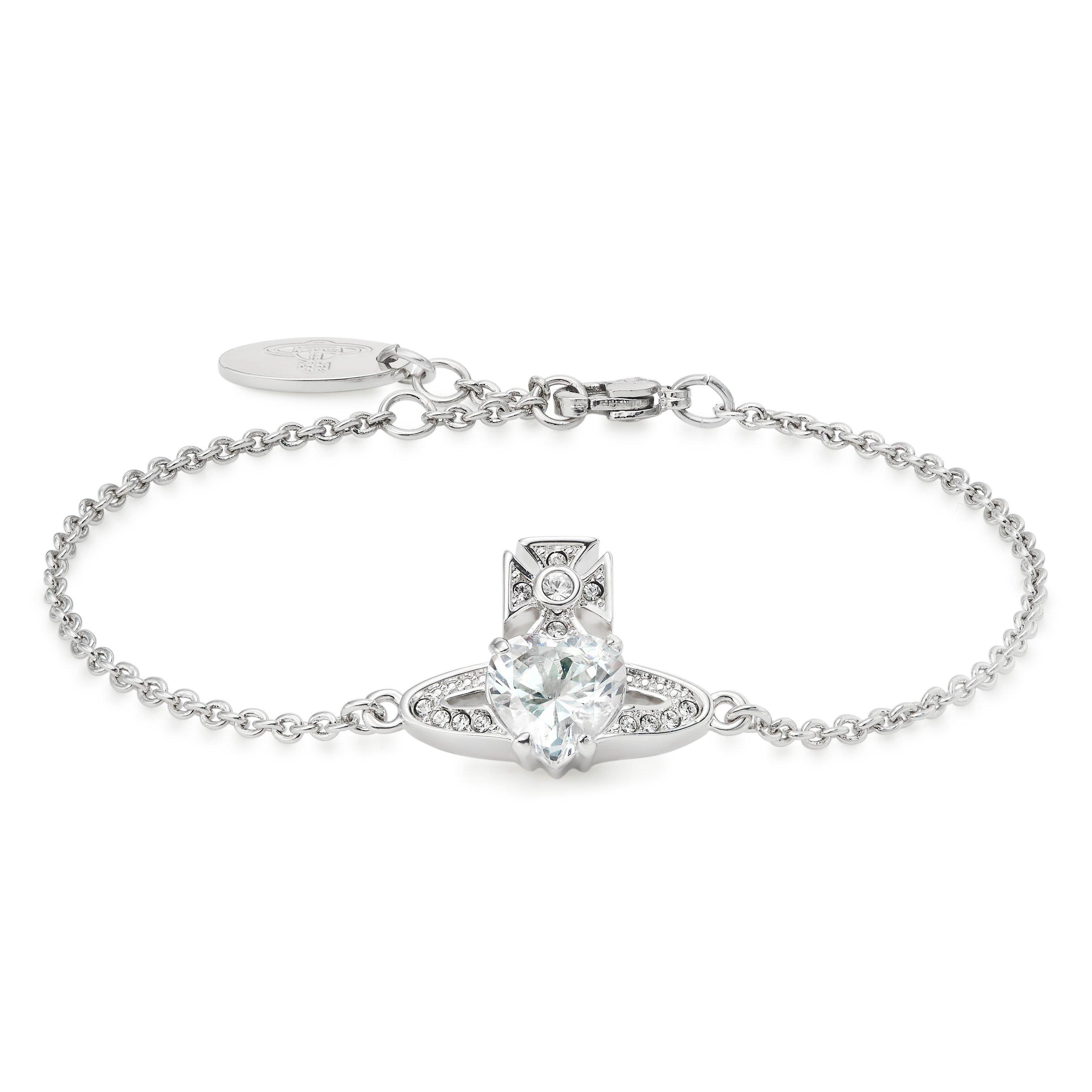 Vivienne Westwood Annalisa Silver-Toned Crystal Bracelet