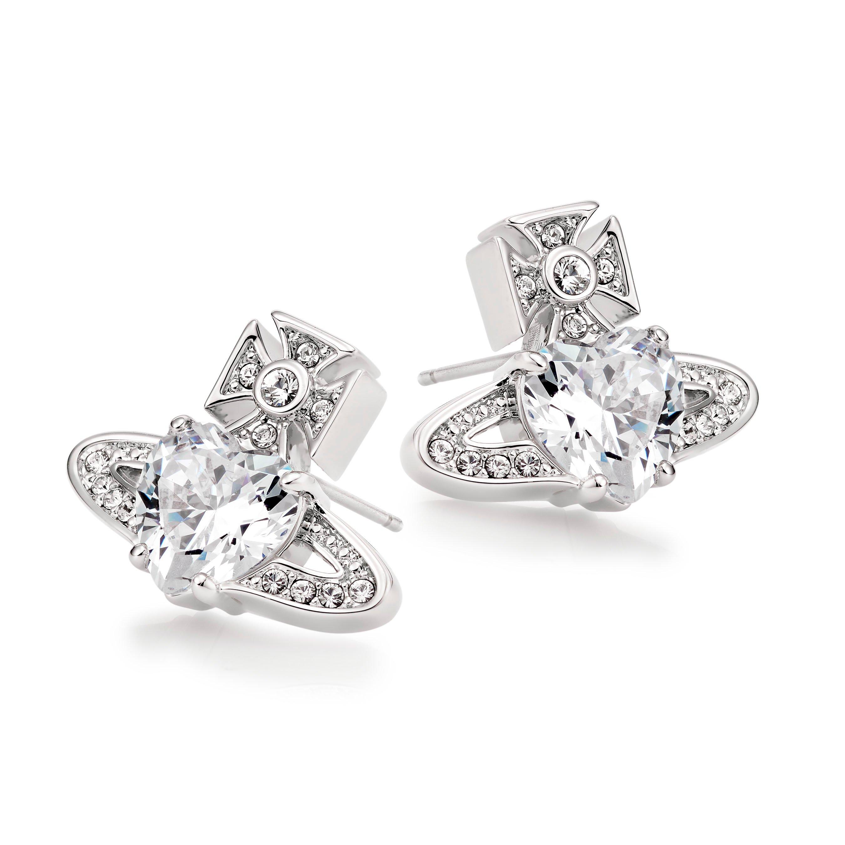 Vivienne Westwood Tamia Silver Cubic Zirconia Earrings | 0109225