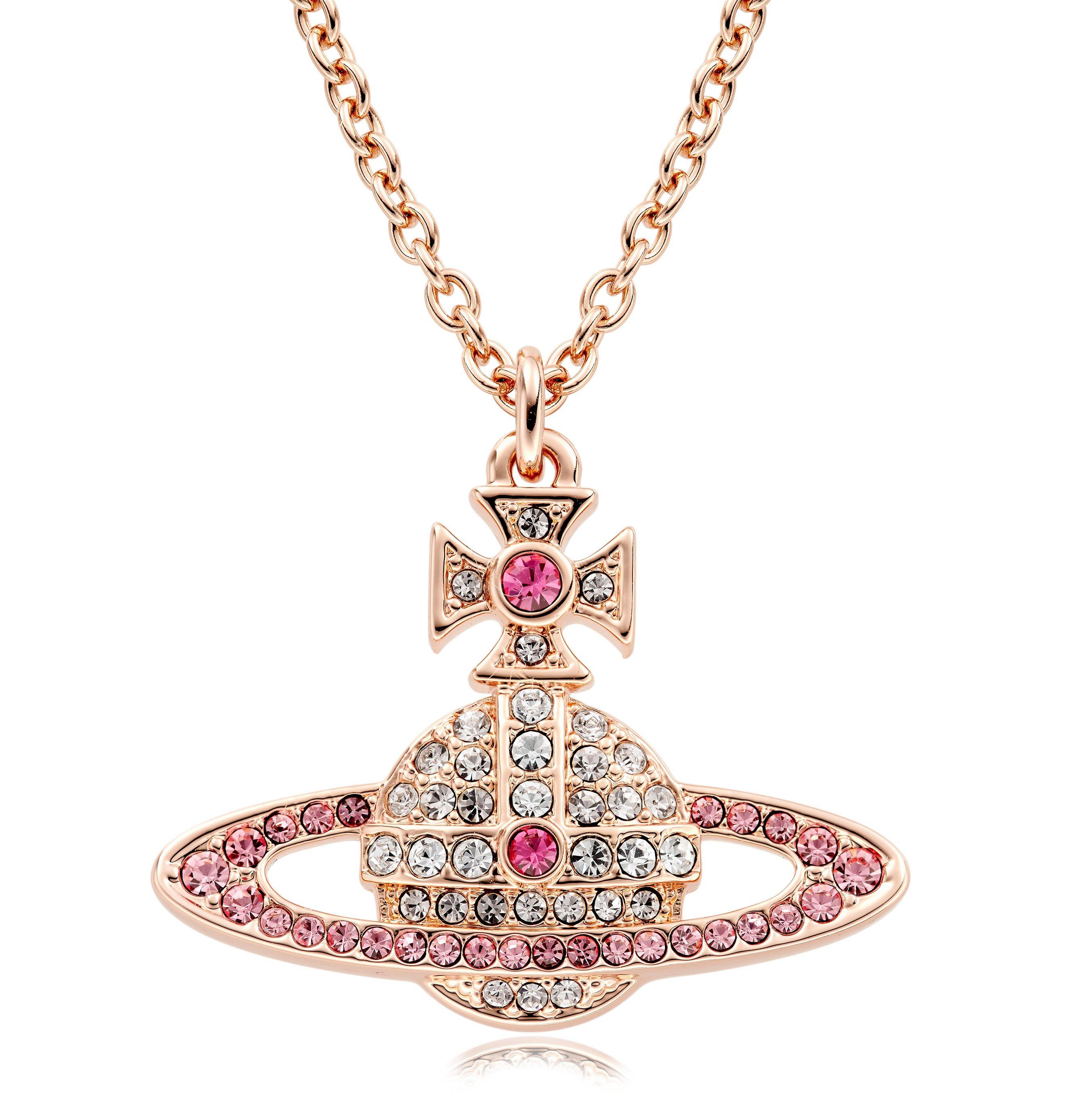 Pink vivienne store westwood necklace