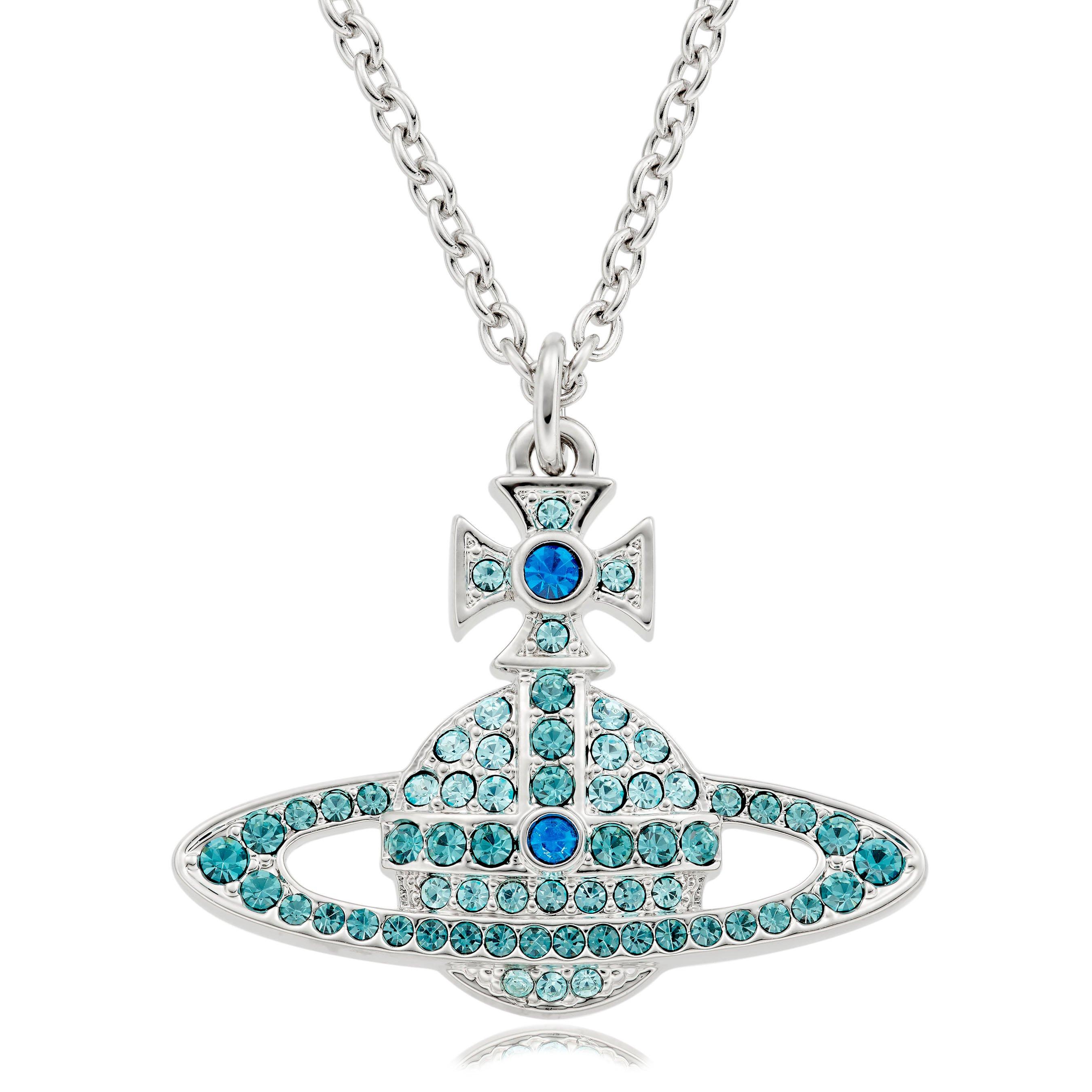 Vivienne Westwood Kika Aqua Pendant | 0130016 | Beaverbrooks the Jewellers