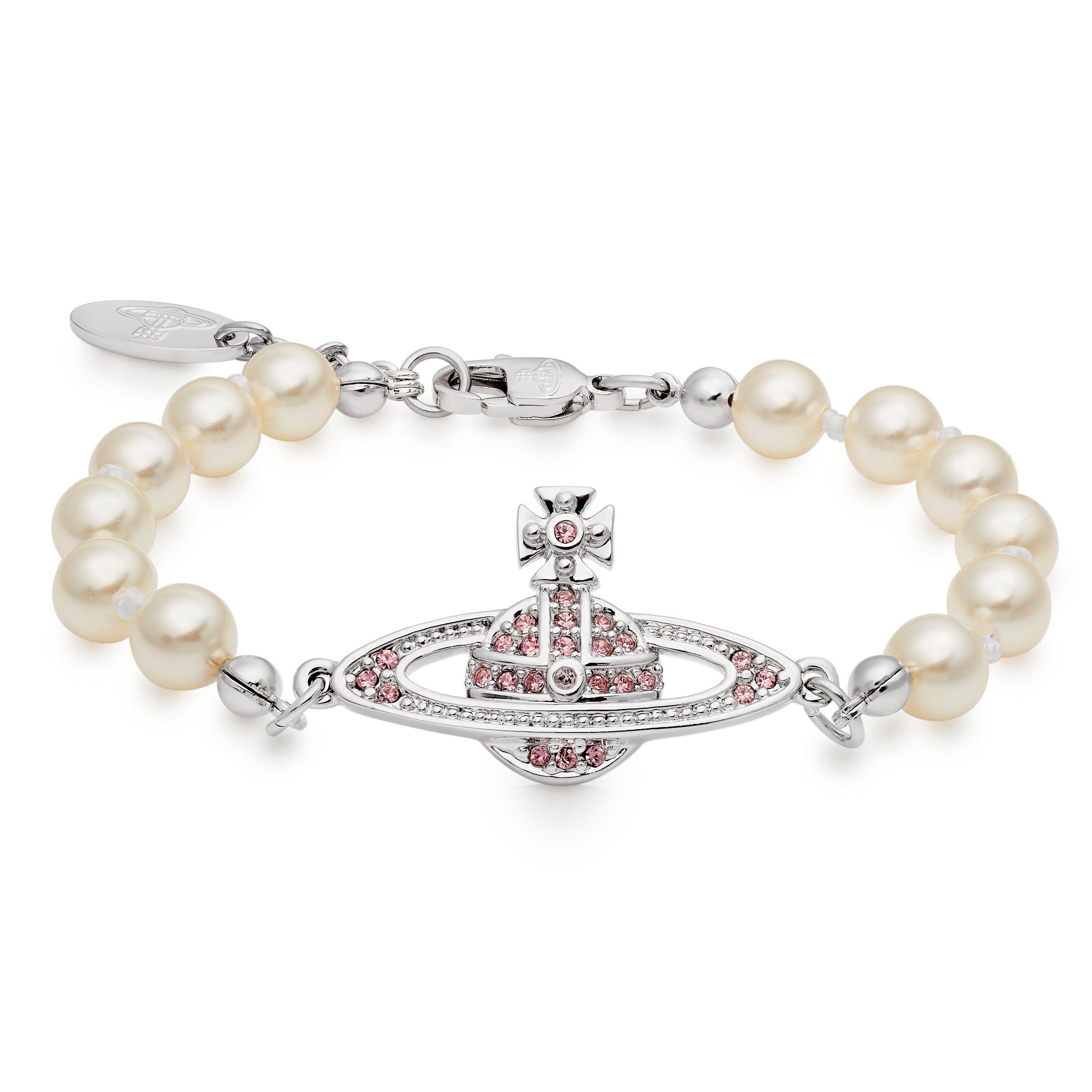 Vivienne Westwood Mini Bas Relief Pearl Bracelet | 0130060 ...