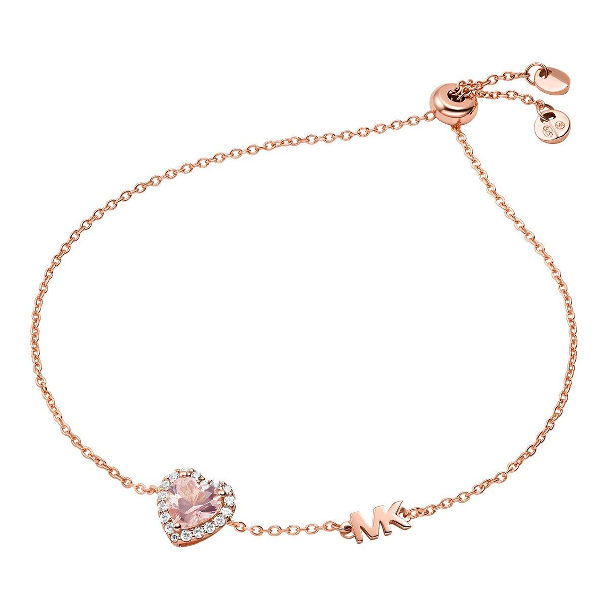 Michael Kors Rose Gold Tone Brilliance Heart Slider Bracelet 0130422 Beaverbrooks the Jewellers