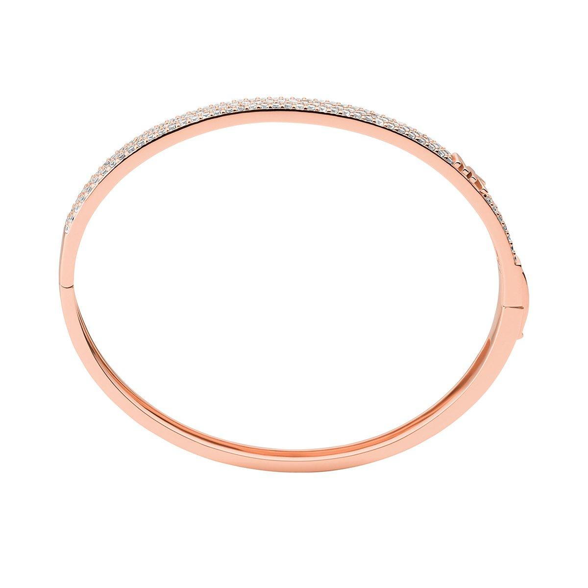 Michael Kors Rose Gold Tone Pave Logo Bangle | 0130428 | Beaverbrooks ...