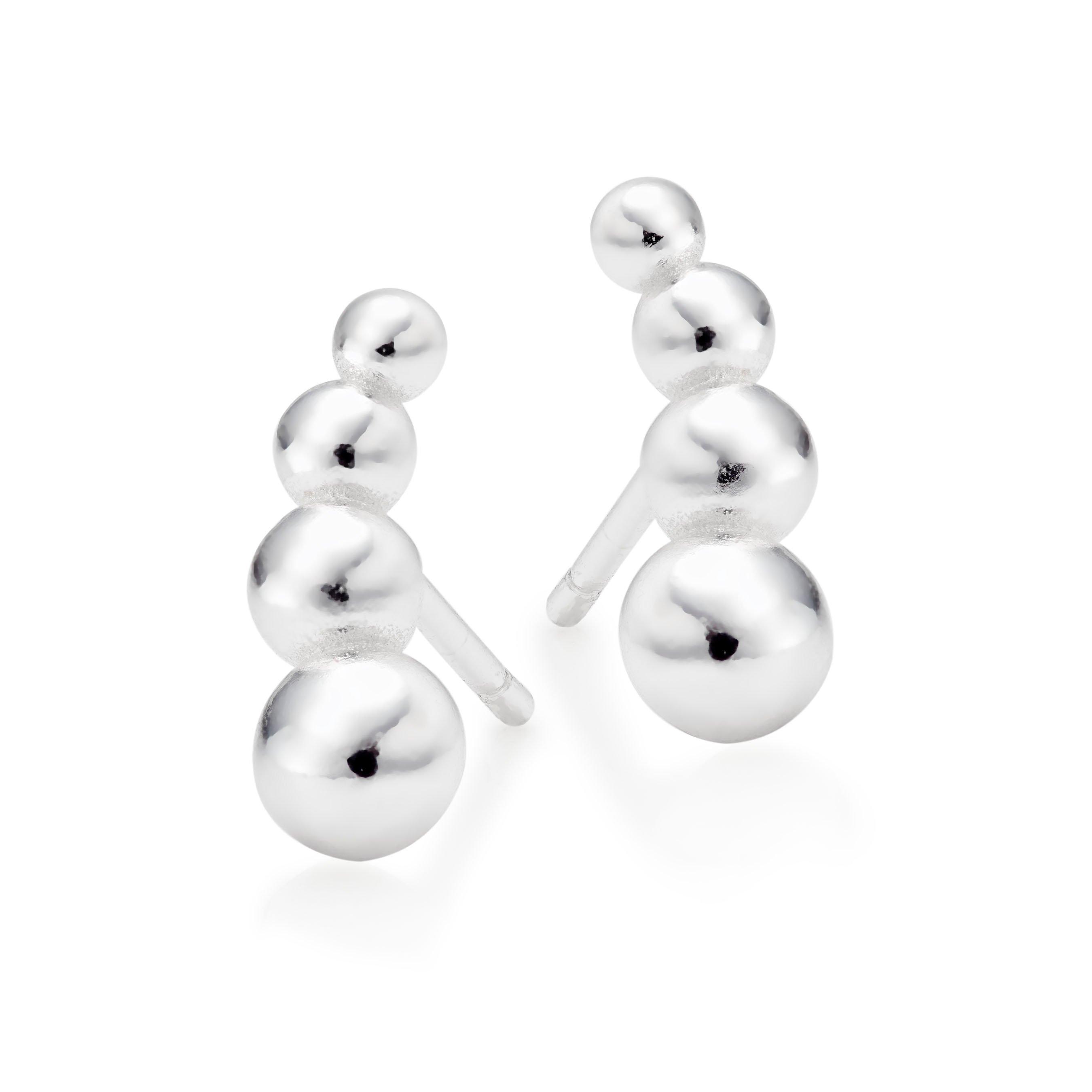 Silver Trio Ball Stud Earrings | 0131213 | Beaverbrooks the Jewellers