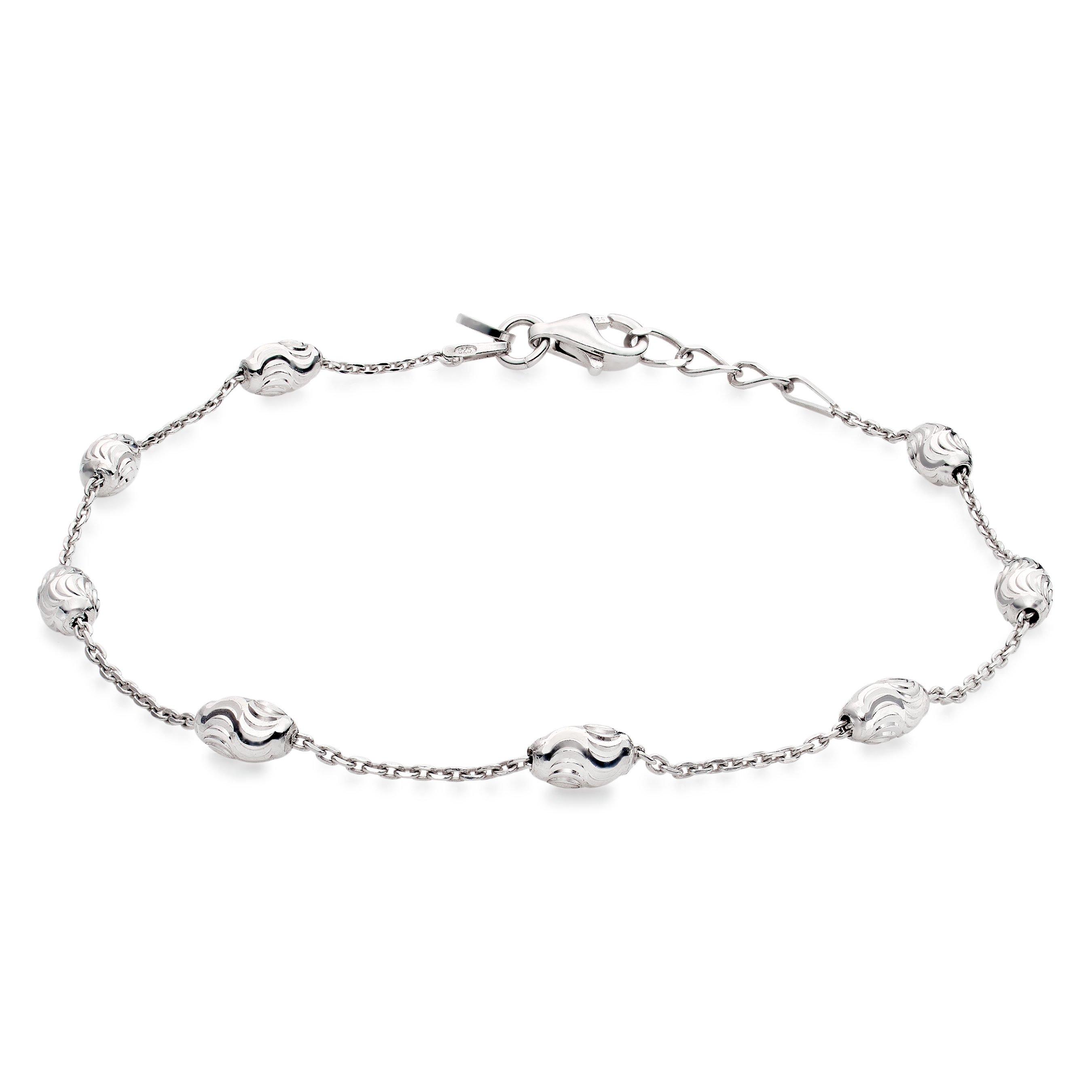 Buy Triple Layered Dainty Chain Sterling Silver Bracelet Online in