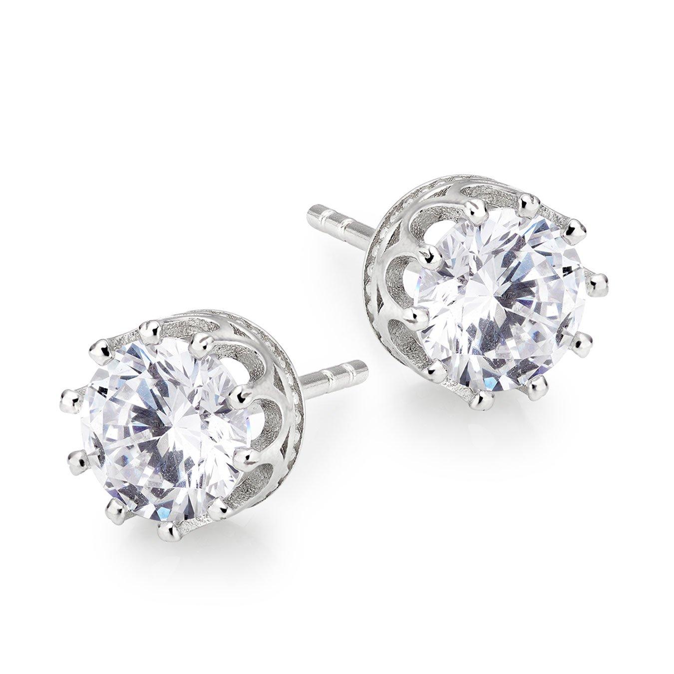 Crown on sale diamond earrings