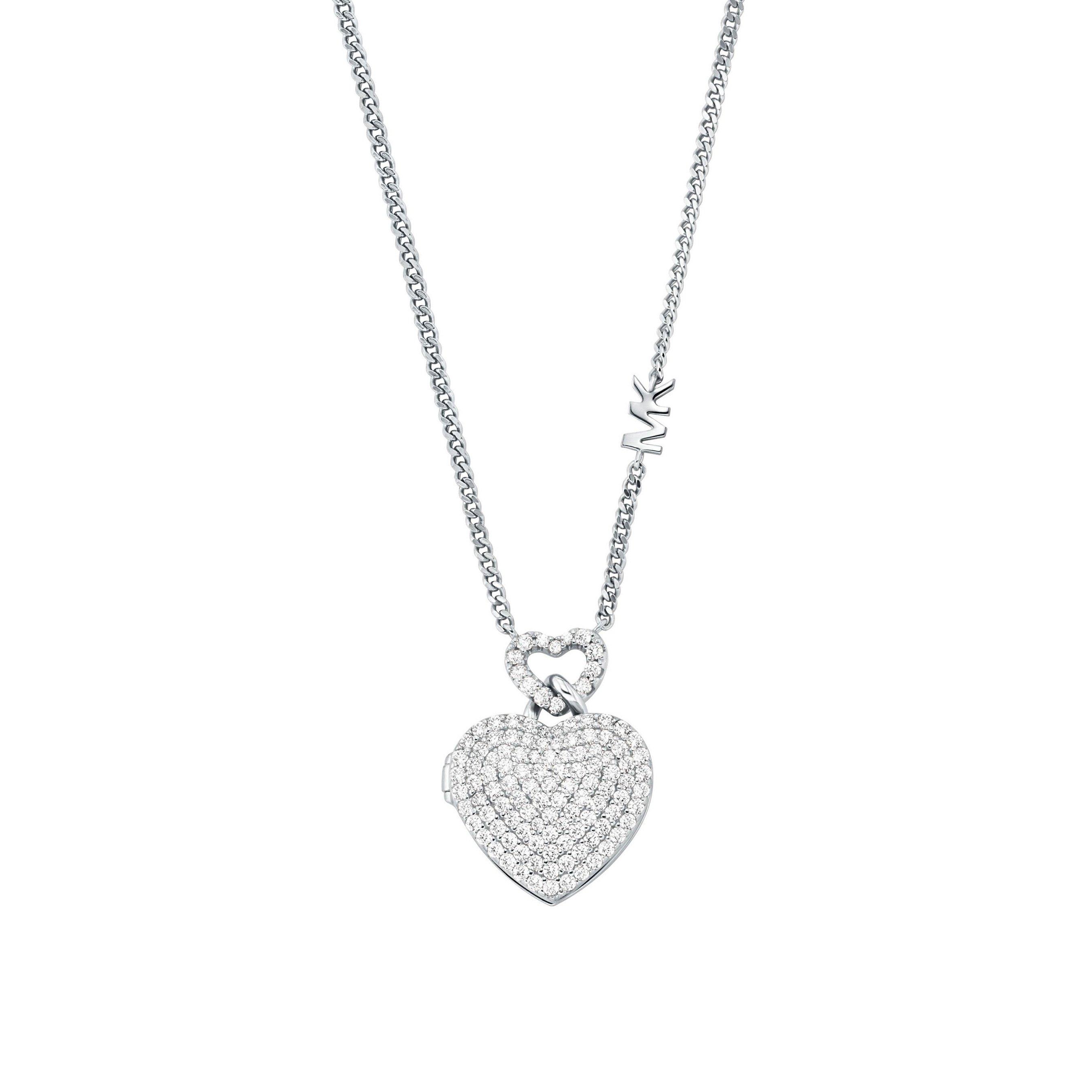 Michael kors deals silver lock necklace