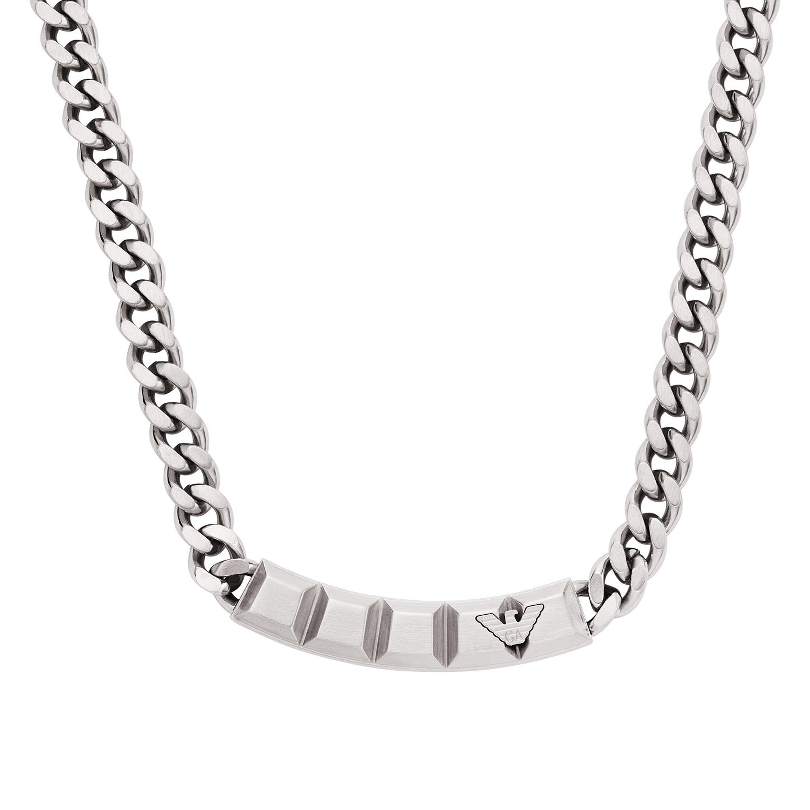 Emporio Armani Silver Tone Chain Necklace | 0132098 | Beaverbrooks the  Jewellers