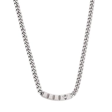 Emporio Armani Silver Tone Chain Necklace | 0132098 | Beaverbrooks the ...