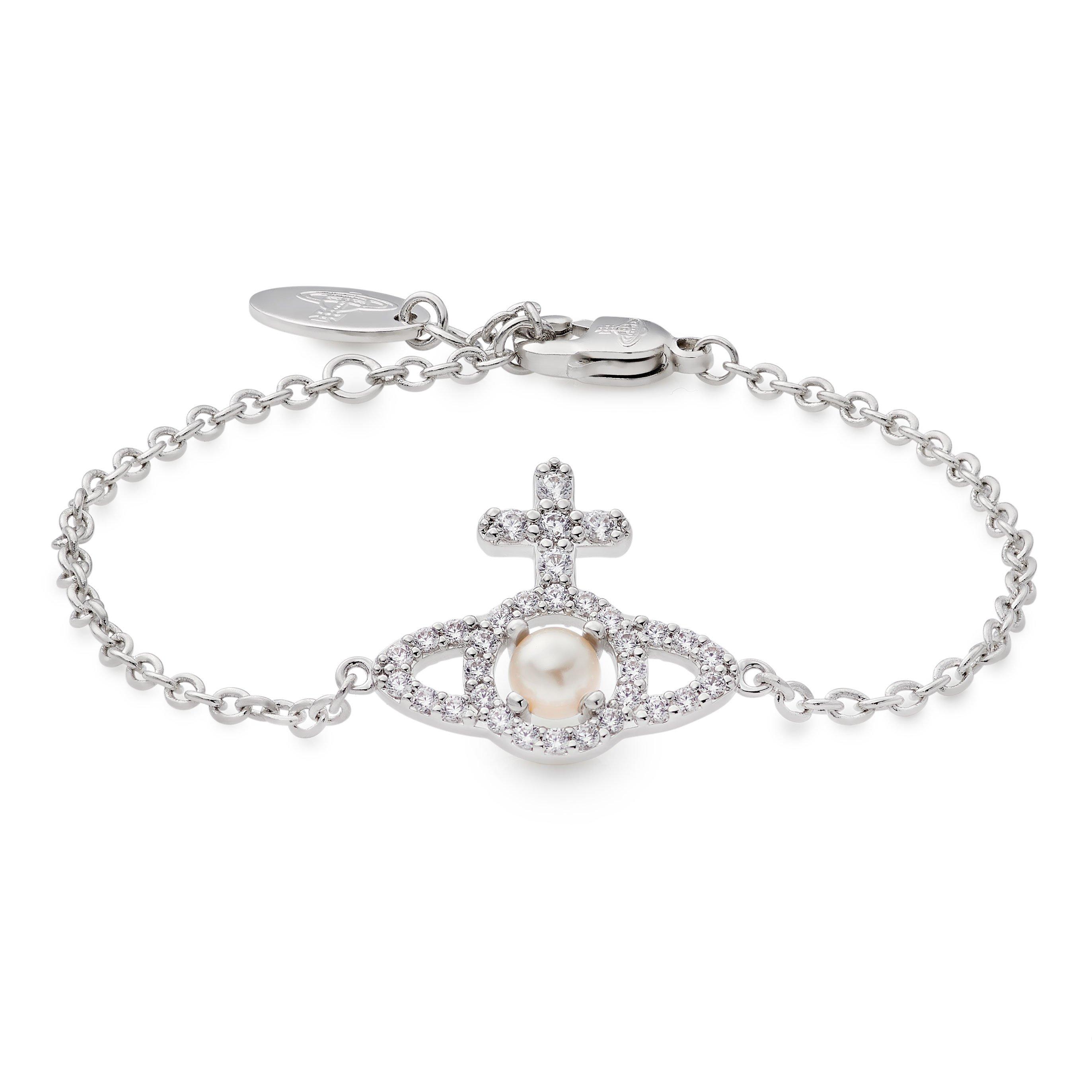 Vivienne Westwood Aleksa Orb-charm Bracelet In Silver