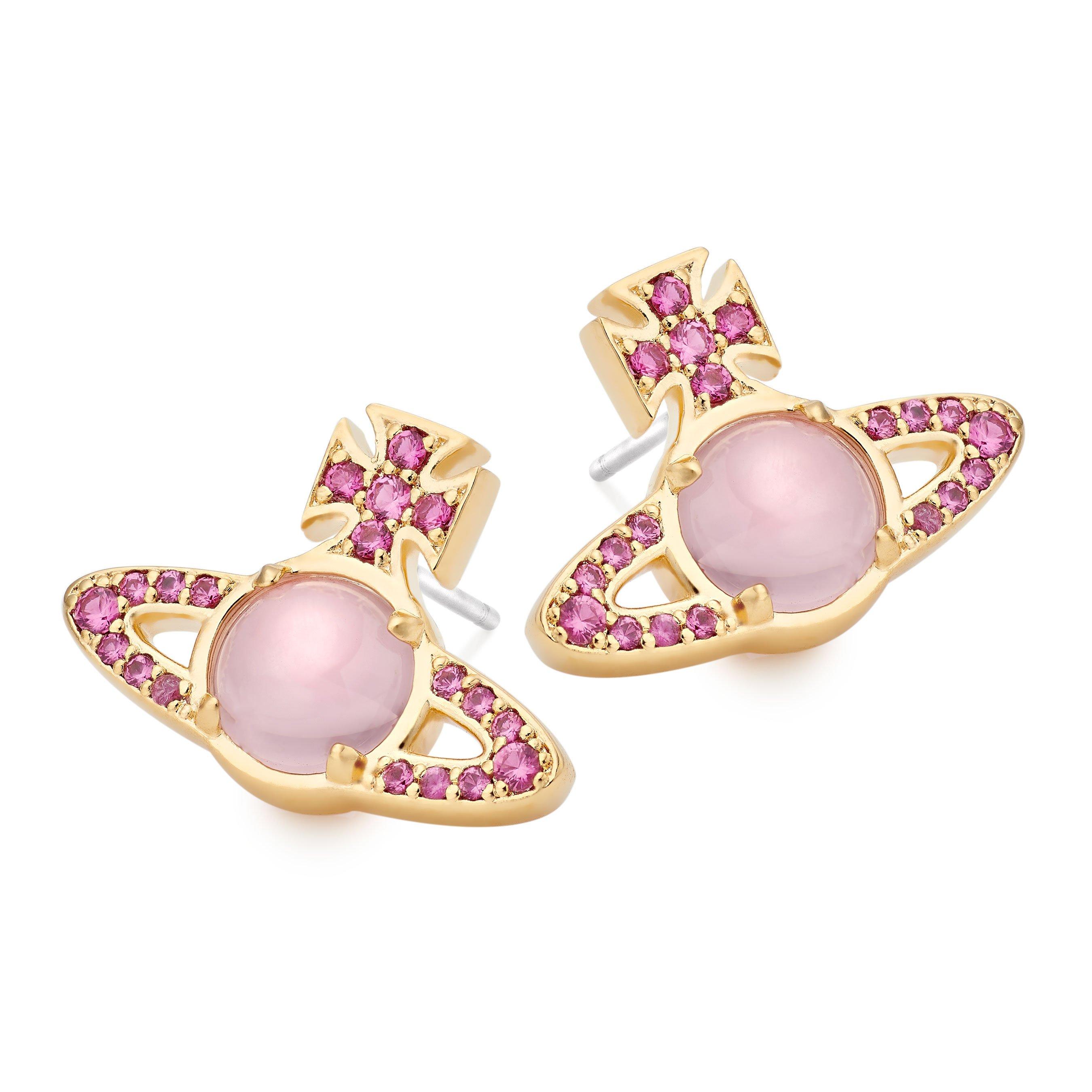 Vivienne Westwood Petulla Pink Cubic Zirconia Earrings