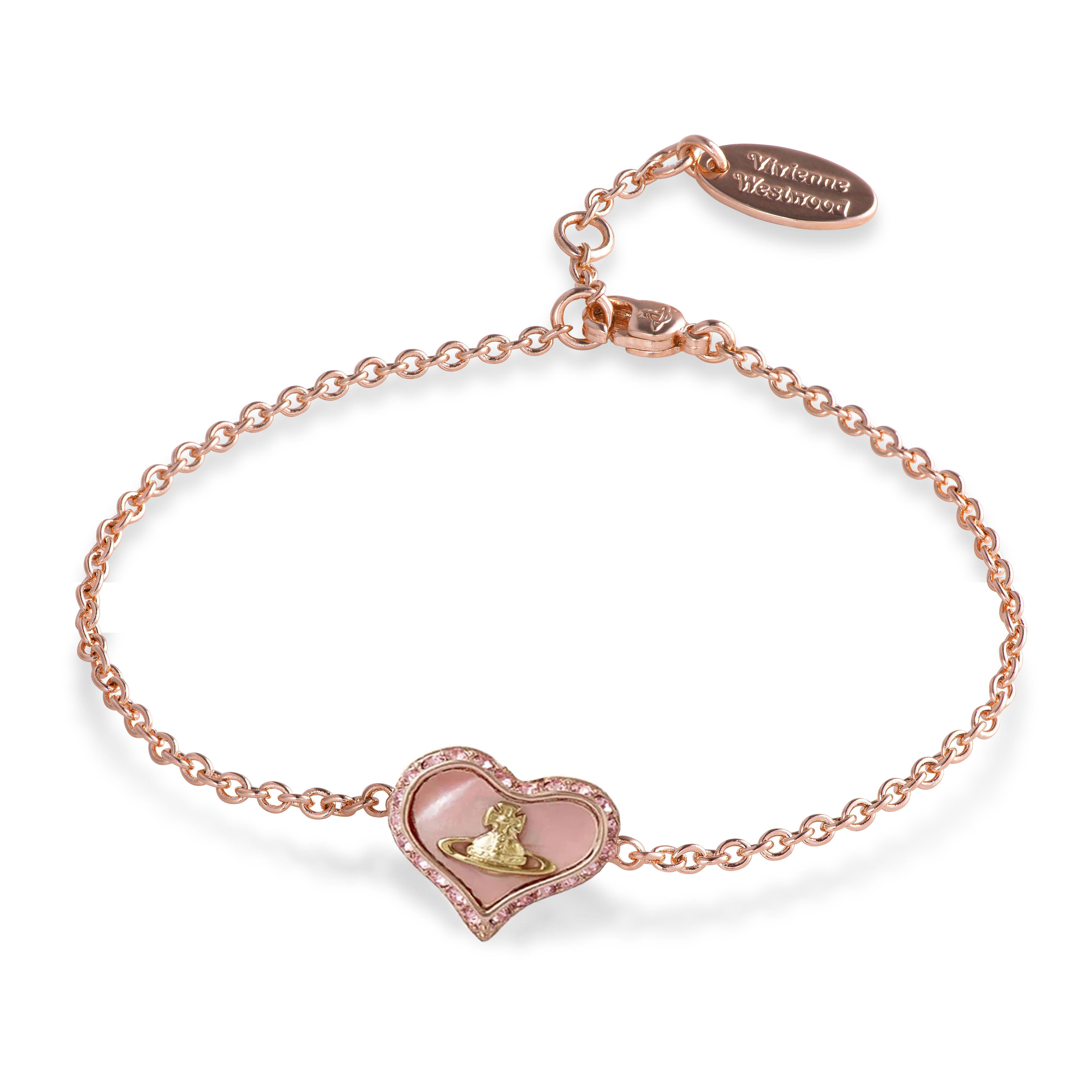 Vivienne Westwood heart charm bracelet