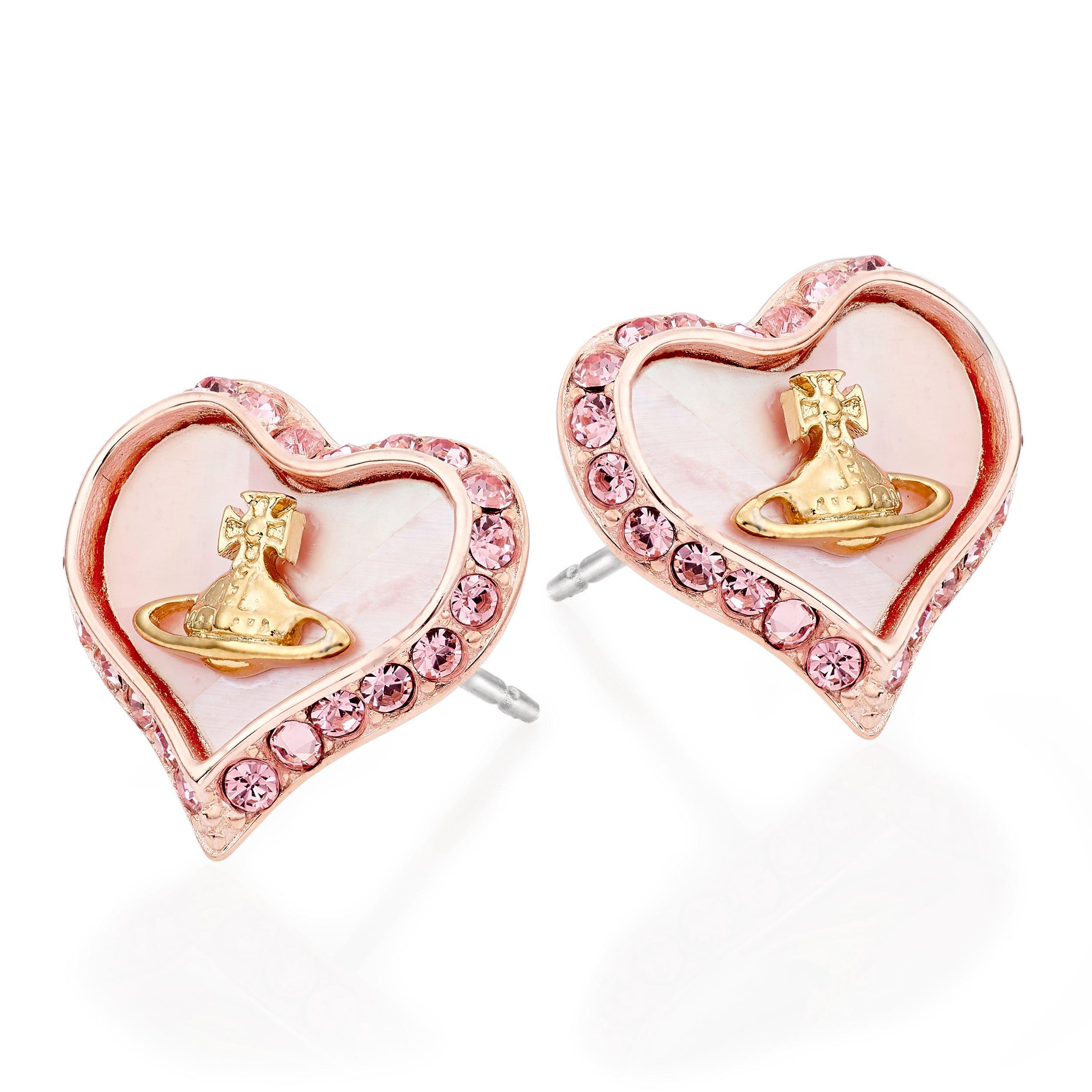Vivienne Westwood Petra Pink Rose Tone Stud Earrings | 0132729 ...