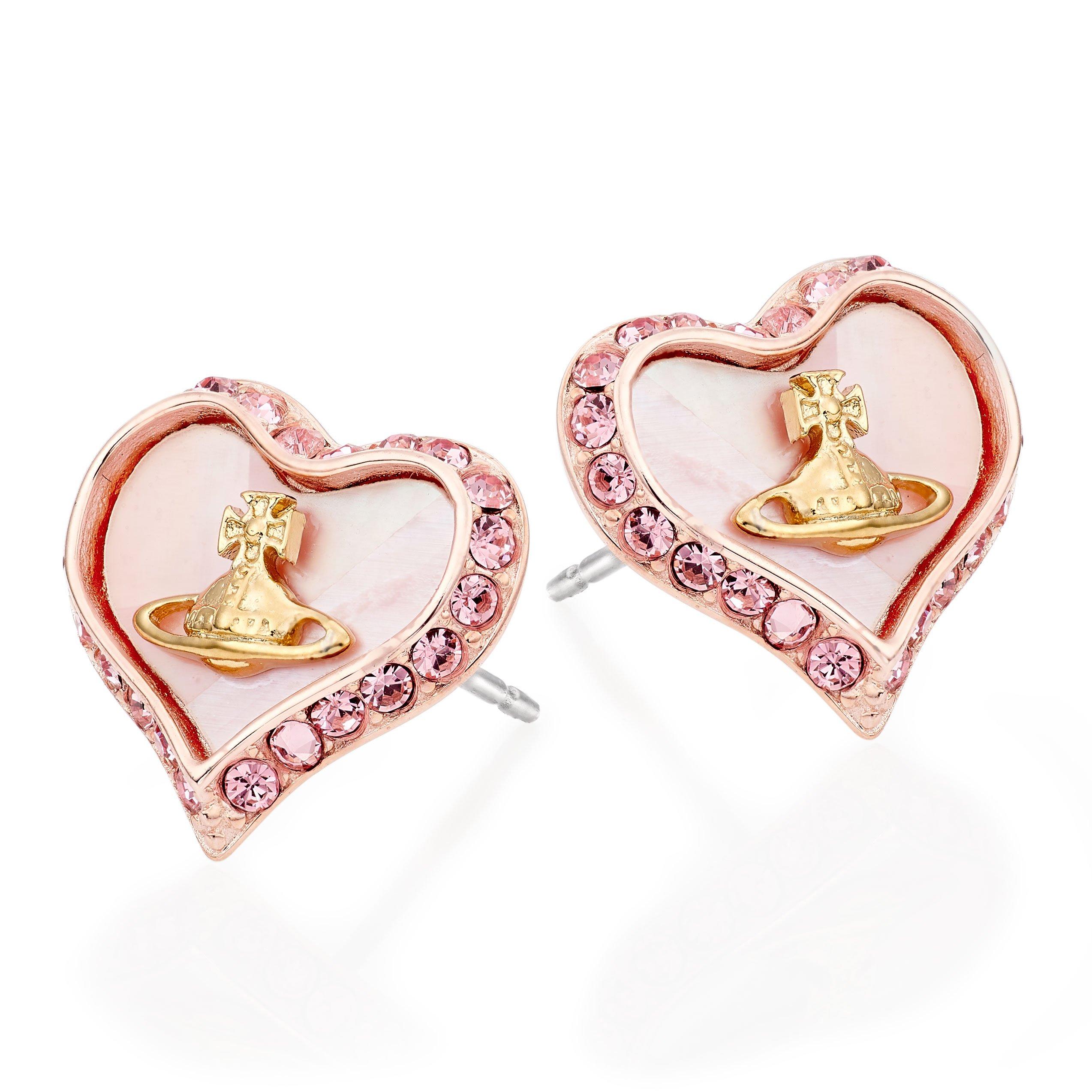 Vivienne westwood store pink heart earrings