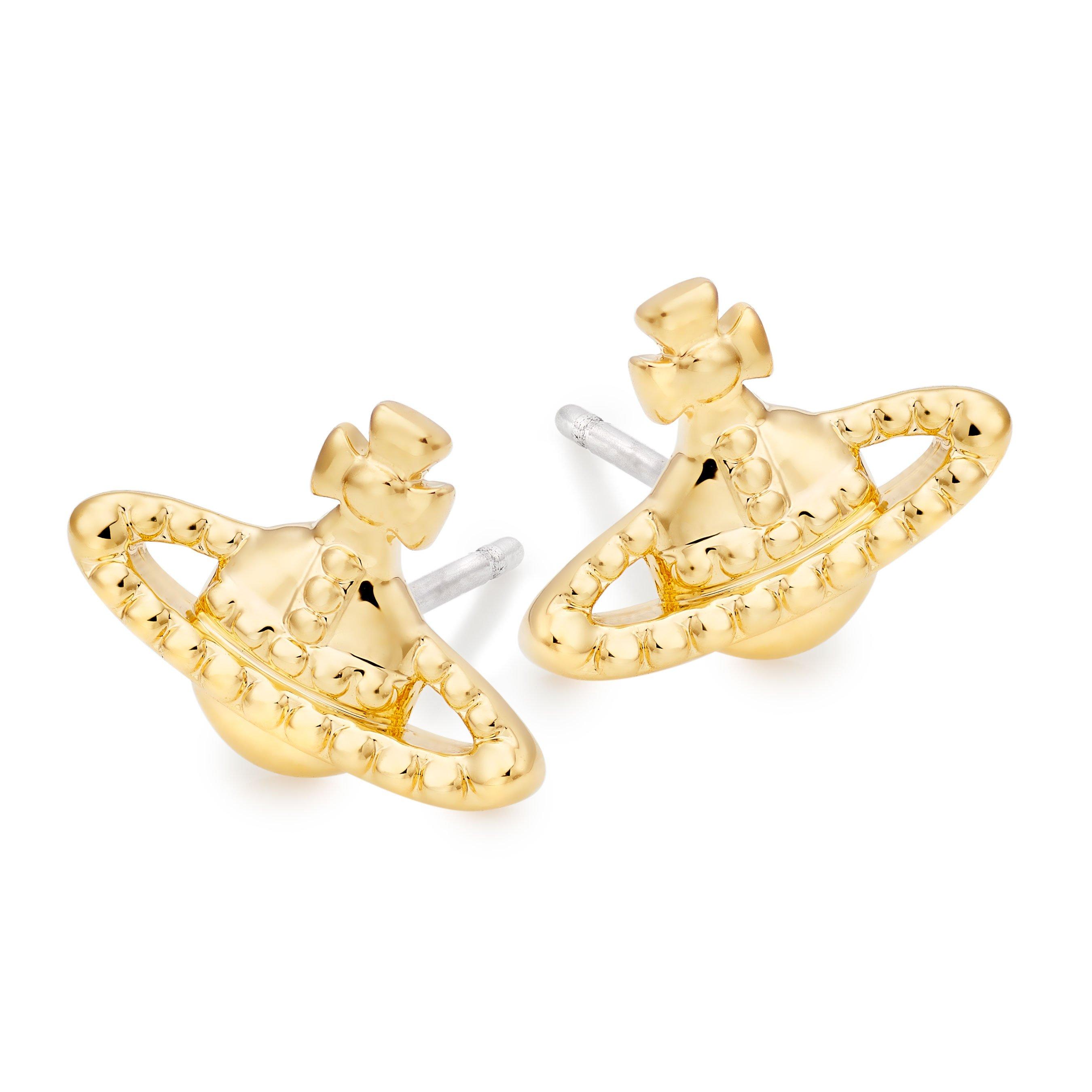 Vivienne Westwood Farah Yellow Gold Tone Earrings