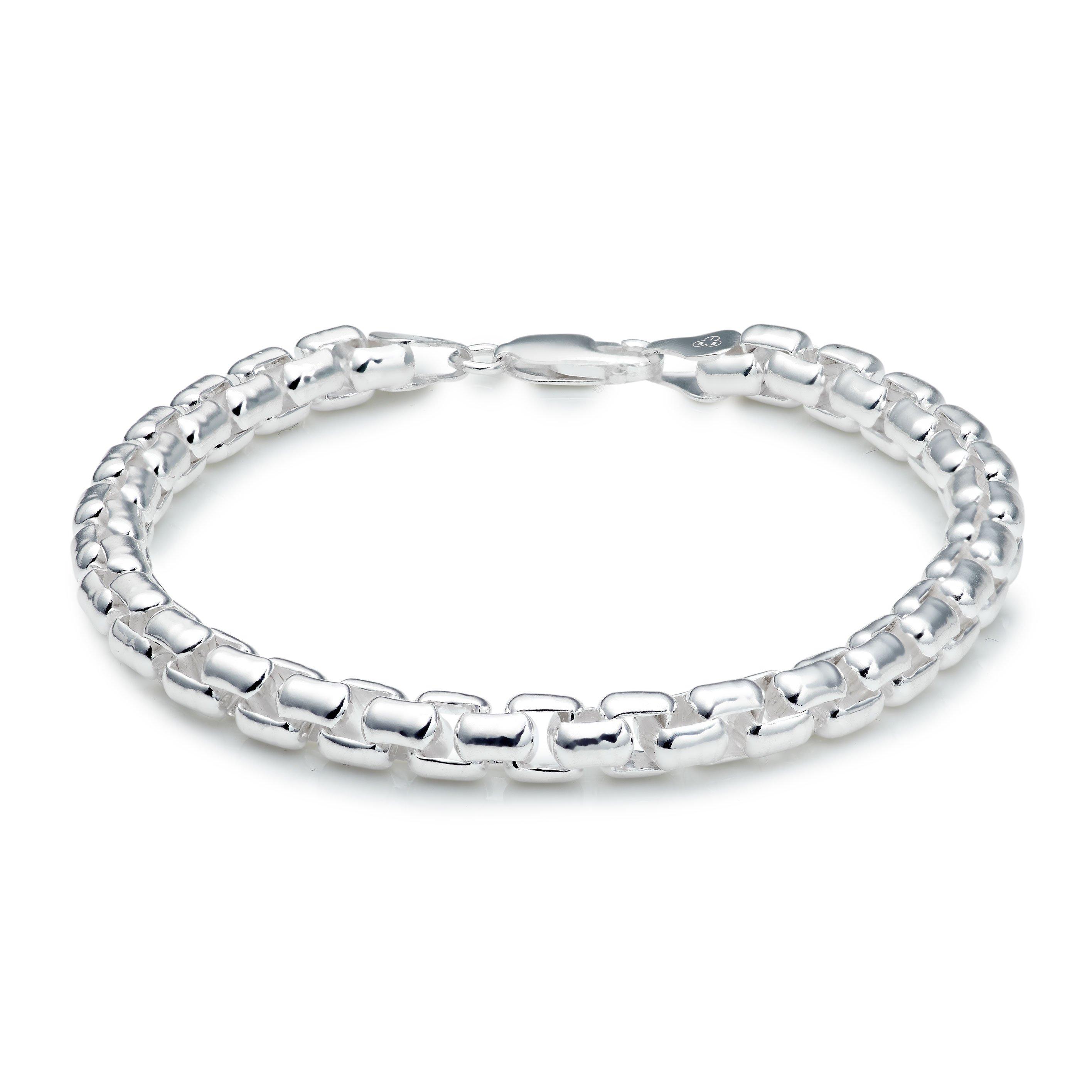Silver Box Chain Men’s Bracelet | 0133900 | Beaverbrooks the Jewellers