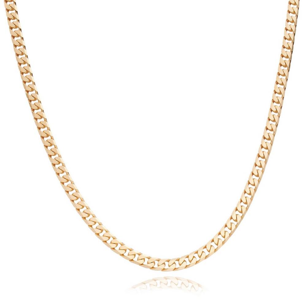 Yellow Gold Plated Men’s Curb Chain