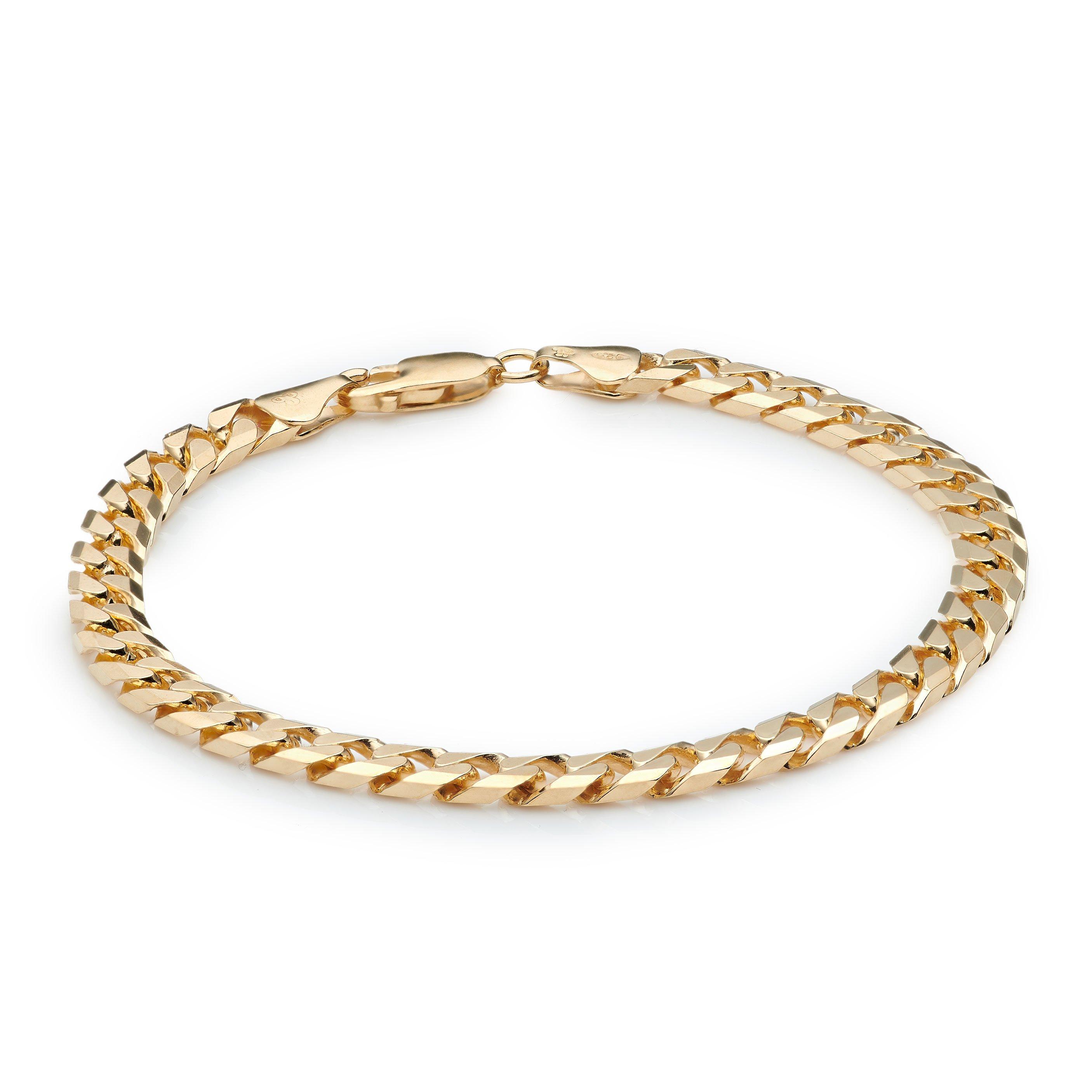 Yellow Gold Plated Men’s Curb Bracelet