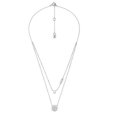 Michael Kors Silver Cubic Zirconia Disc Necklace | 0134024 ...