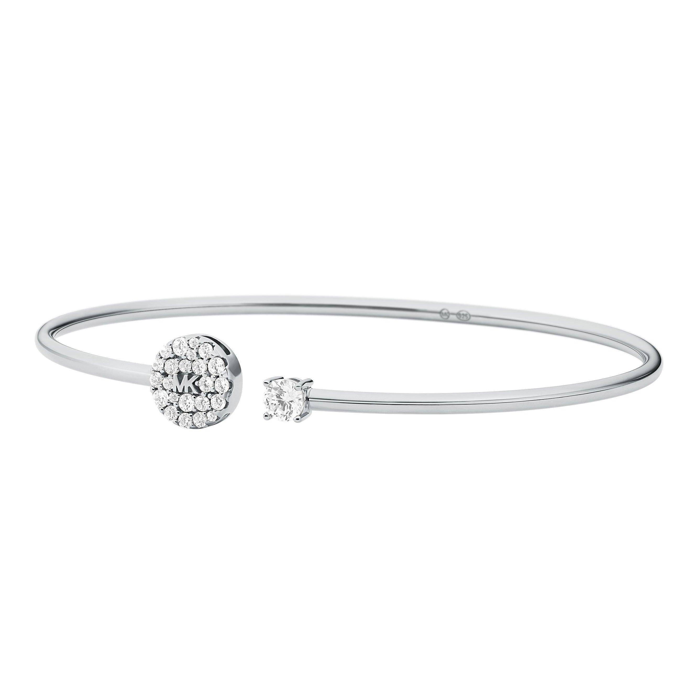 Michael Kors Silver Cubic Zirconia Disc Bangle