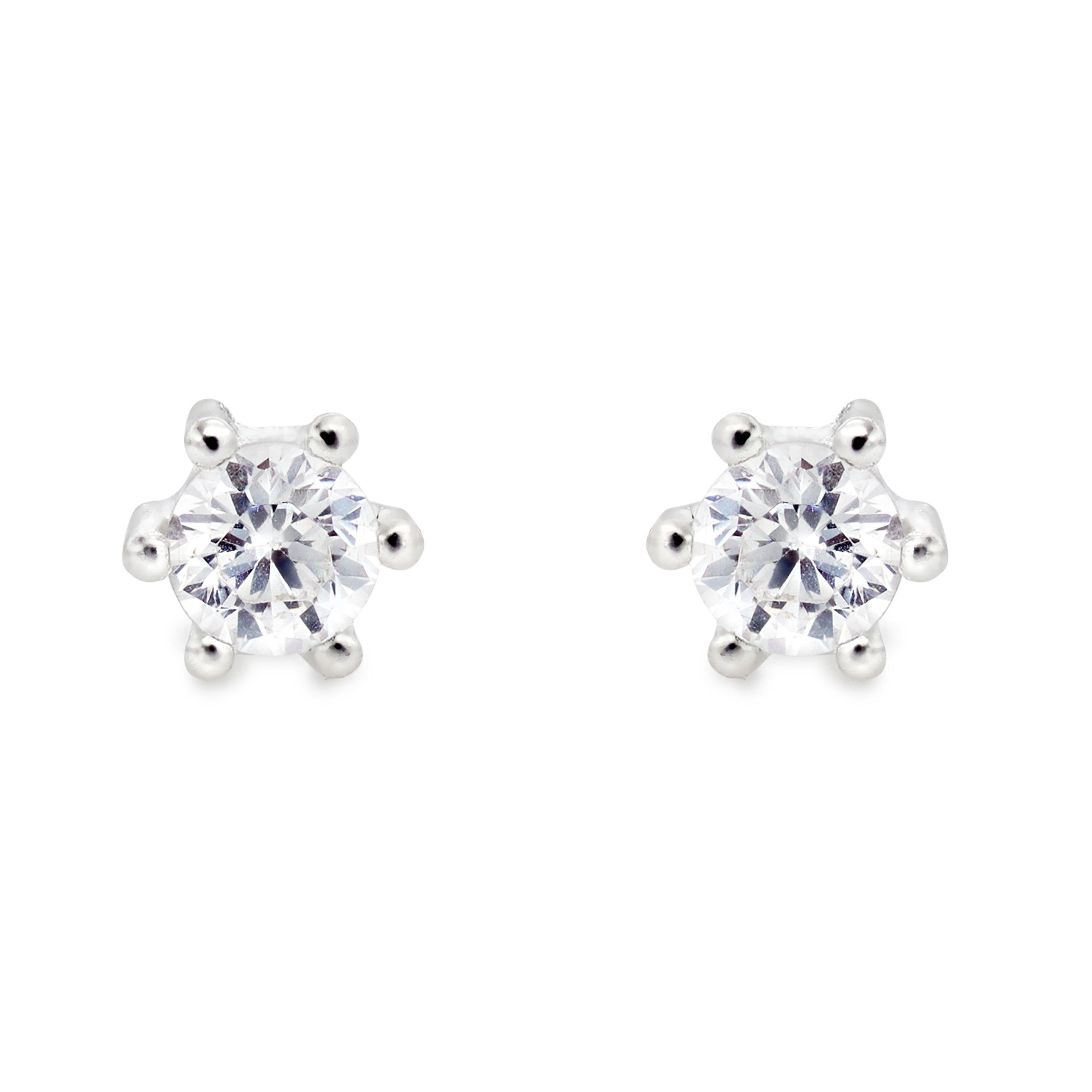 Silver Cubic Zirconia Heart Earrings Set | 0134465 | Beaverbrooks the ...
