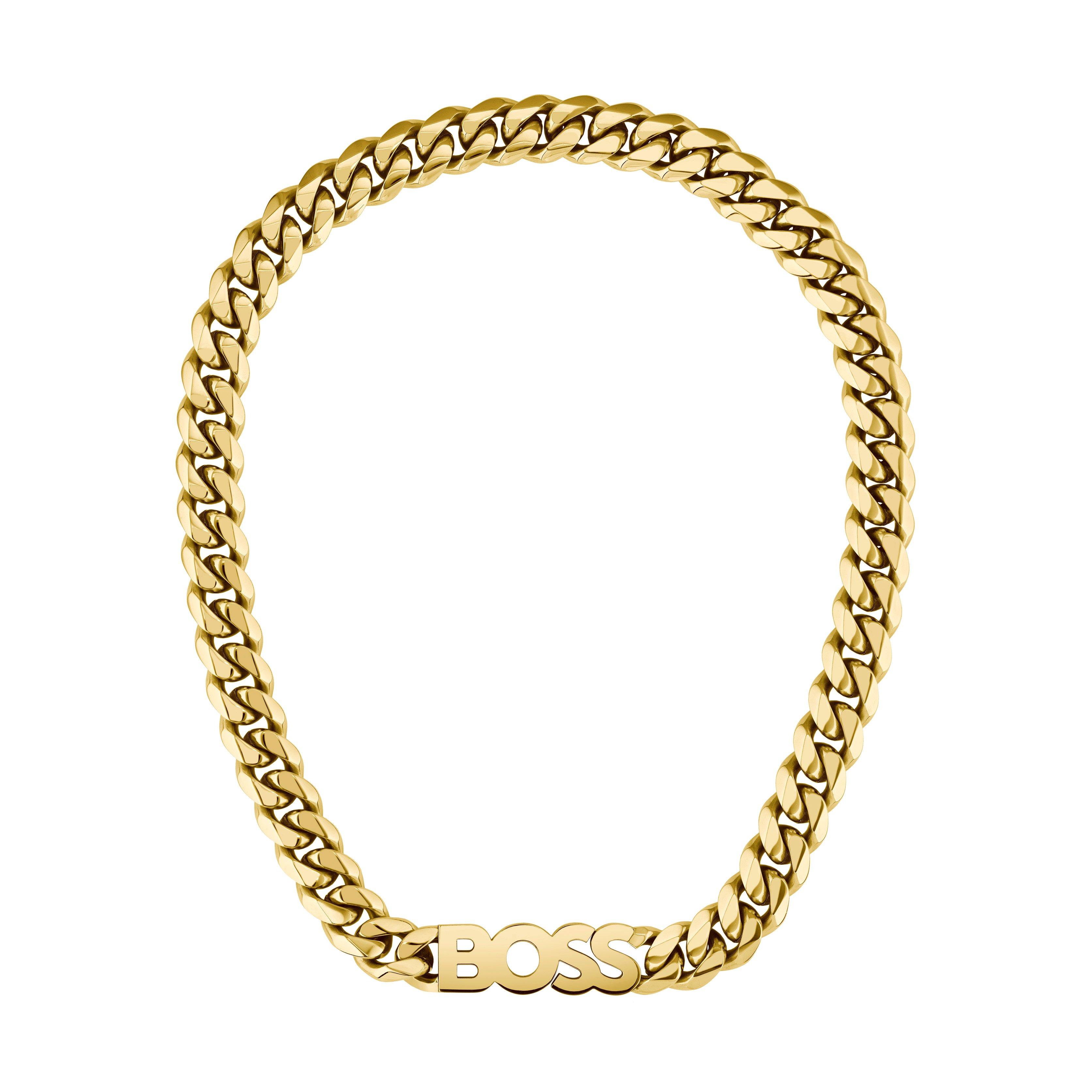 BOSS Gold Tone Men’s Necklace | 0134930 | Beaverbrooks the Jewellers